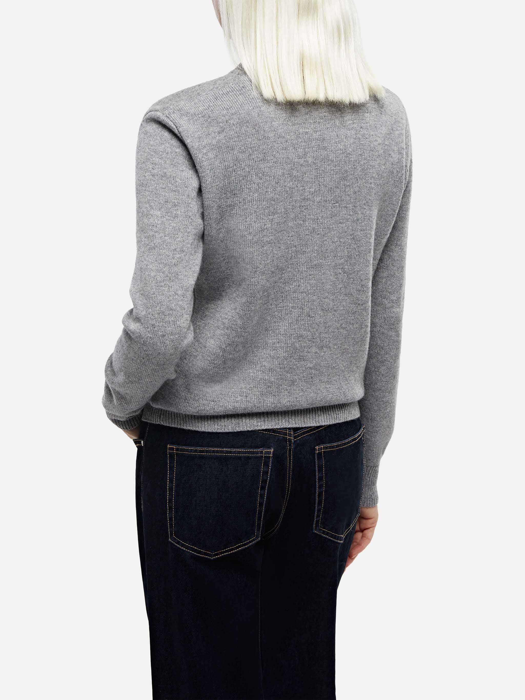 Sorbonne Grey Mélange Cashmere Blend Sweater