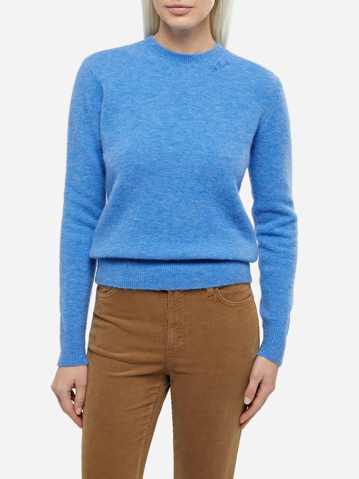 Dusty Blue Sorbonne Stretch Sweater Sky