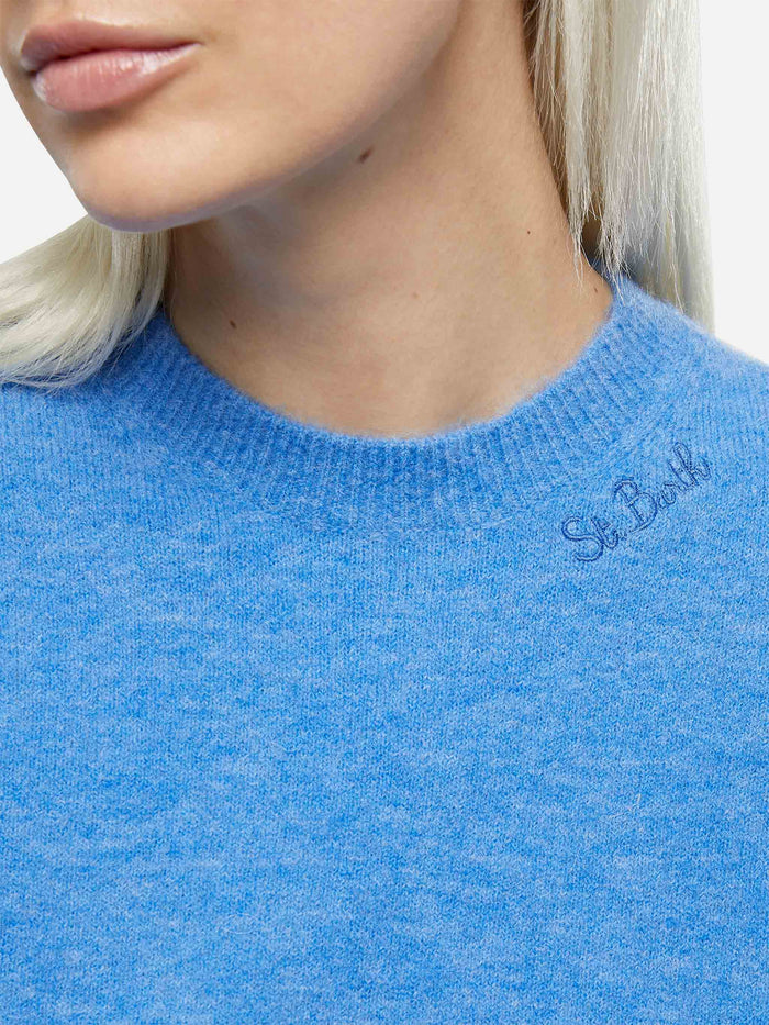 Dusty Blue Sorbonne Stretch Sweater Sky