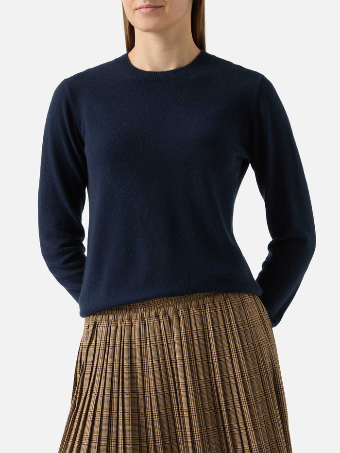 Cashmere Sorbonne Sweater Navy Blue