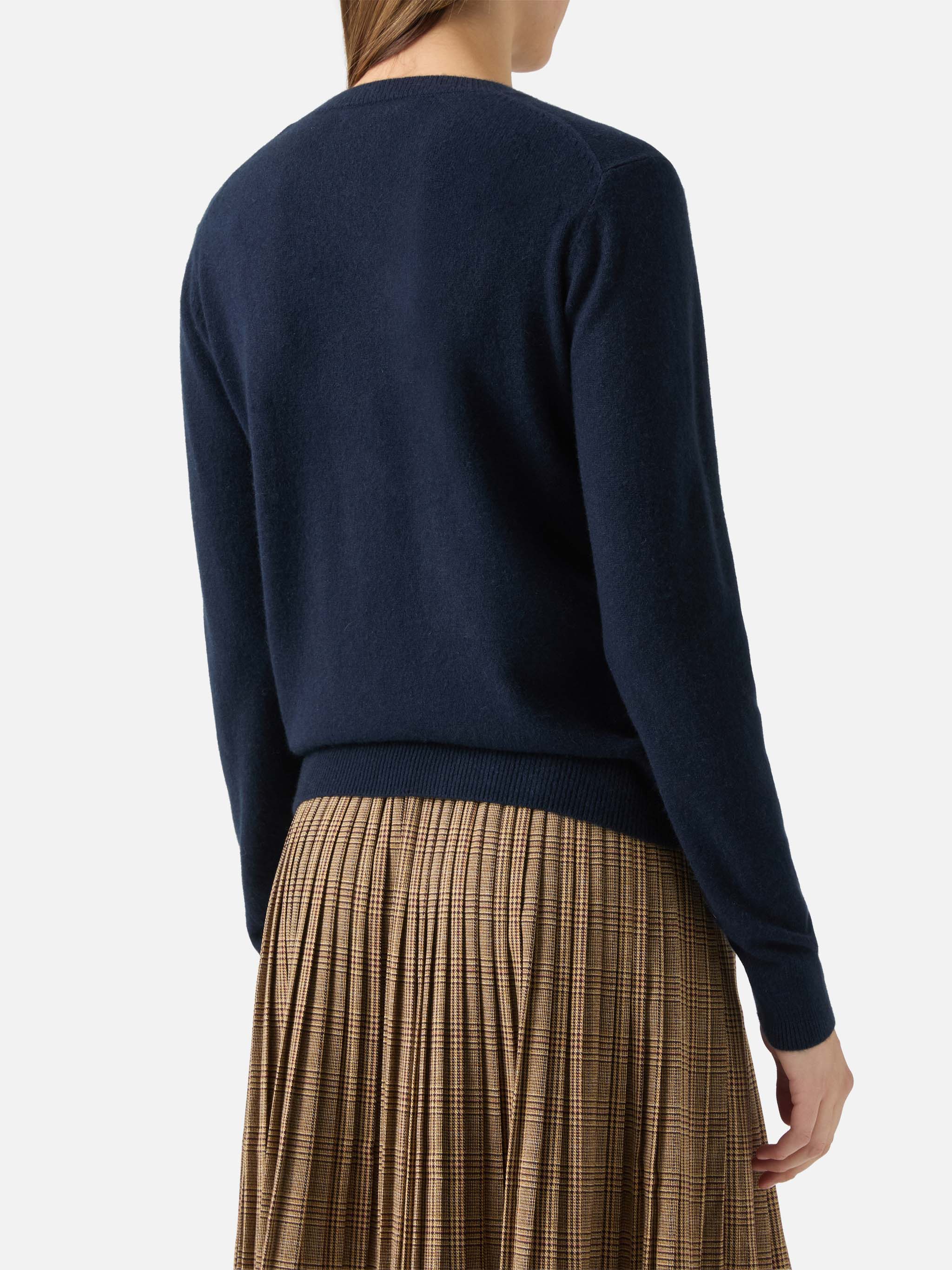 Cashmere Sorbonne Sweater Navy Blue