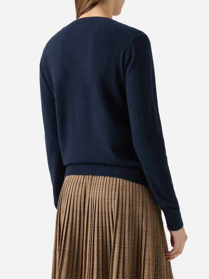 Cashmere Sorbonne Sweater Navy Blue