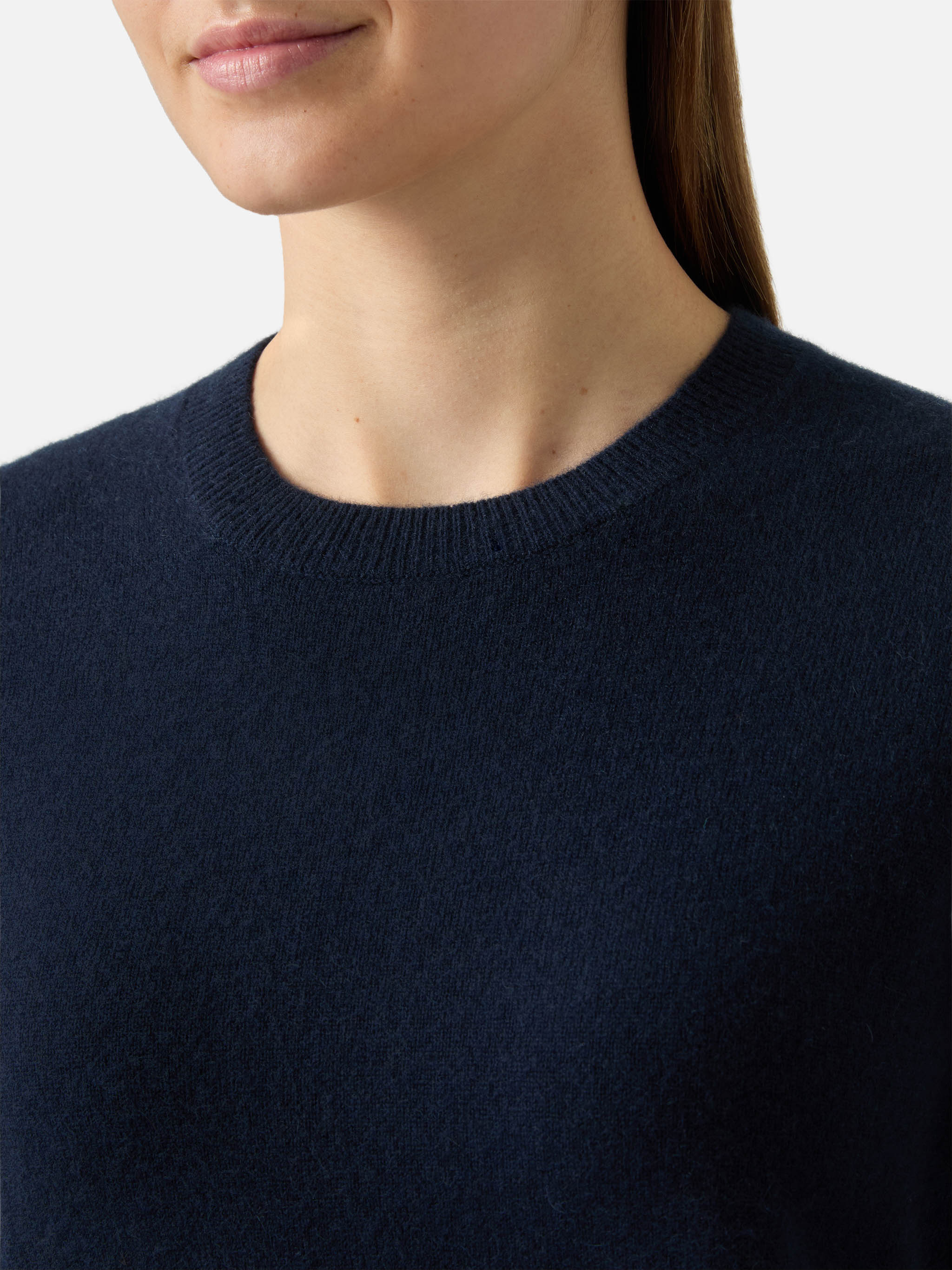 Cashmere Sorbonne Sweater Navy Blue