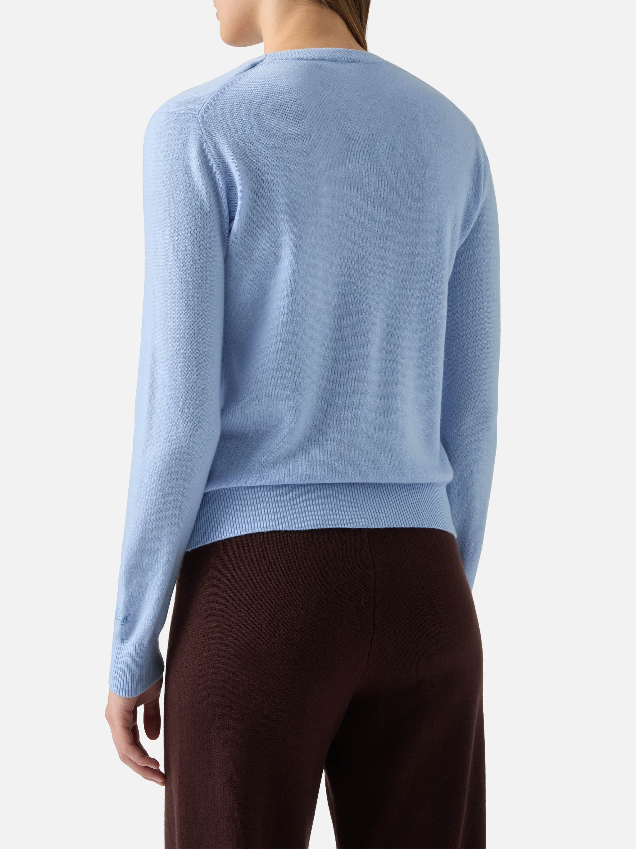 Cashmere Sorbonne Sweater Light Blue