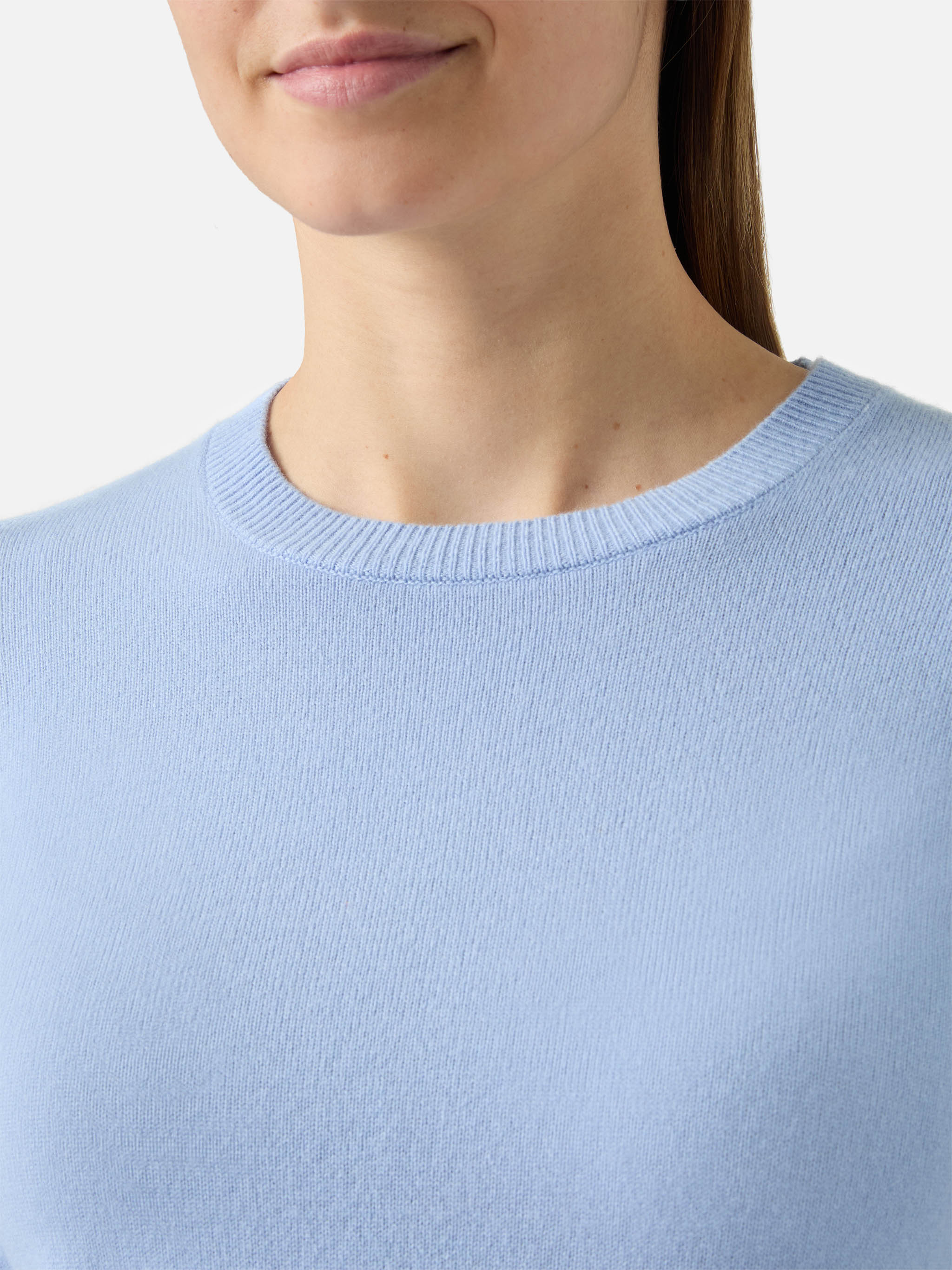 Cashmere Sorbonne Sweater Light Blue