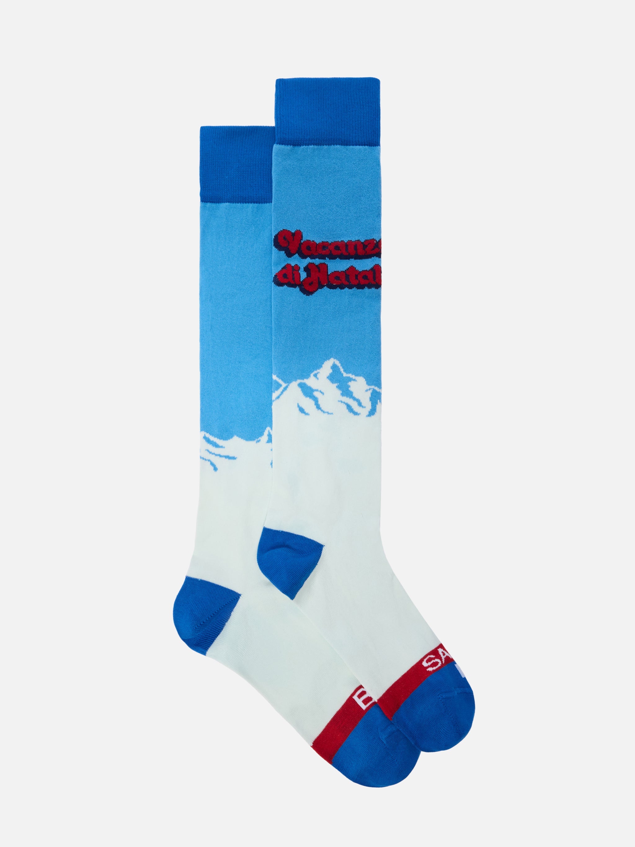 Sox Socks Cotton Blend With Vacanze Di Natale Jacquard |vacanze Special Edition Blue