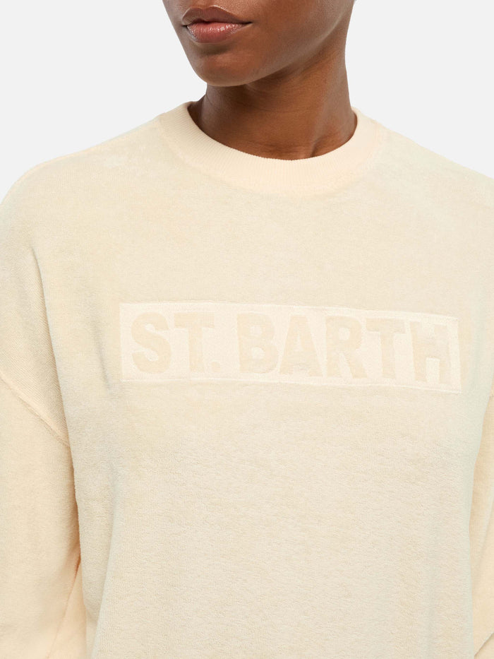 Stardust Beige Terry Cotton Sweatshirt Brown