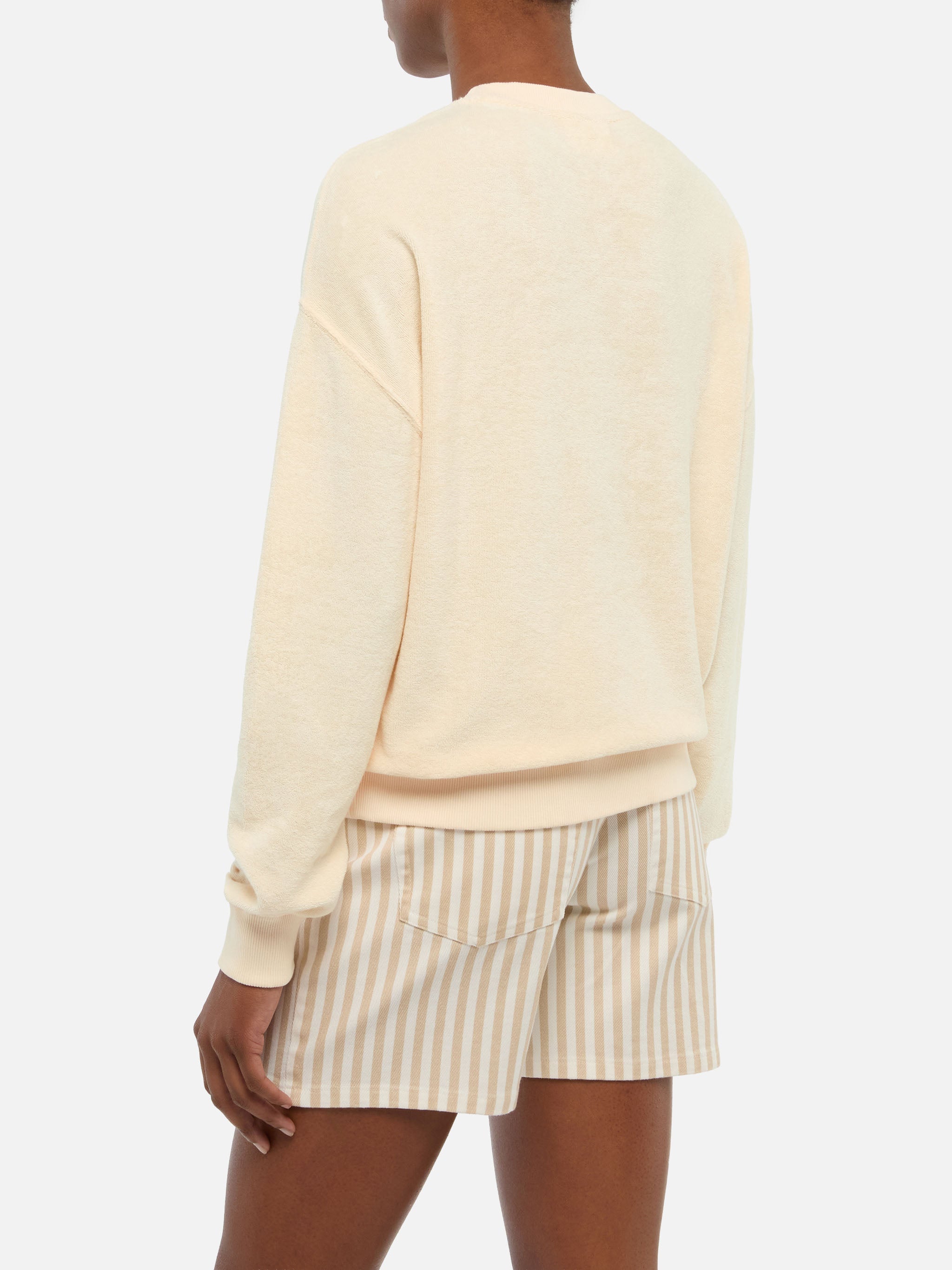 Stardust Beige Terry Cotton Sweatshirt Brown