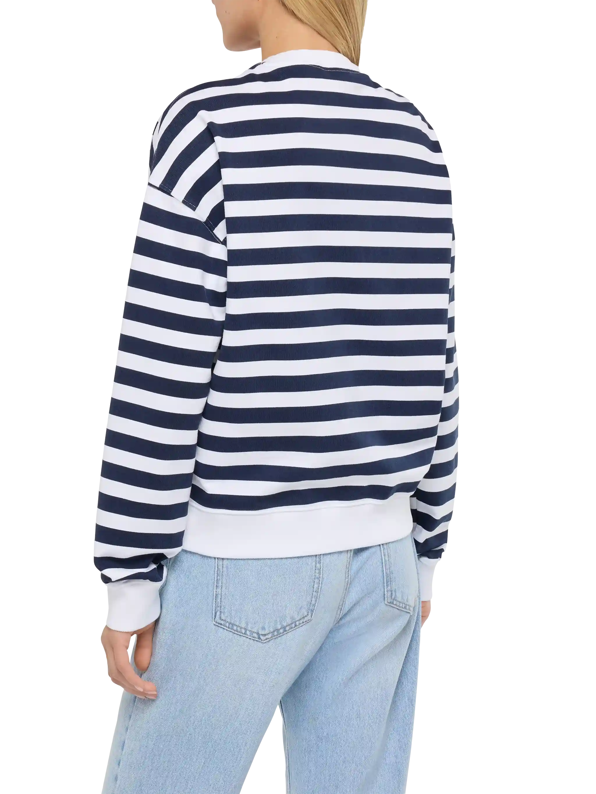 Stardust Light Cotton Sweatshirt With St. Barth Beach Club Embroidery Blue