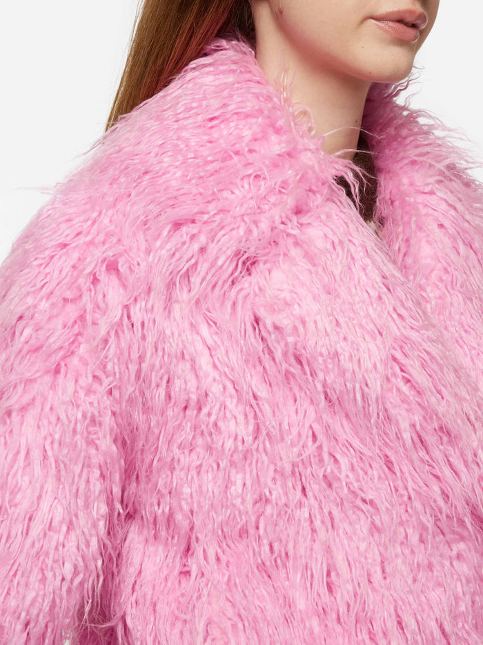 Pink Furry Short Jacket Sully