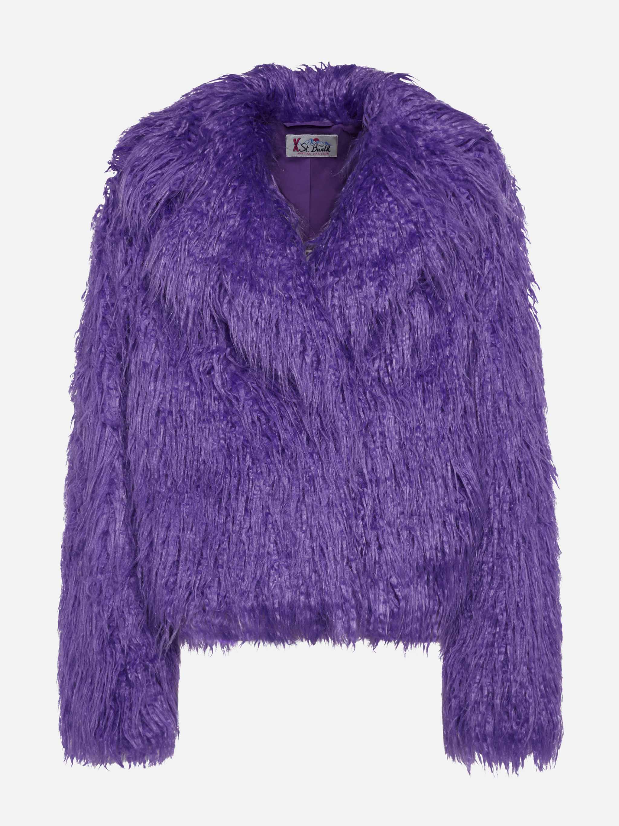 Purple Furry Short Jacket Sully Pink