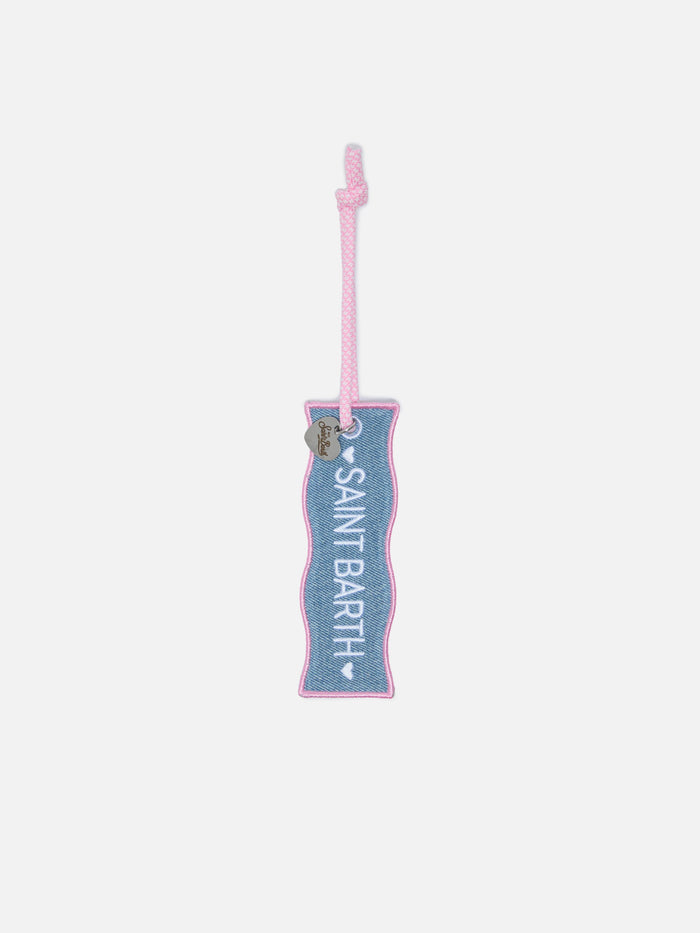 Denim Tag Wave With Saint Barth Logo Pink Small Accessories