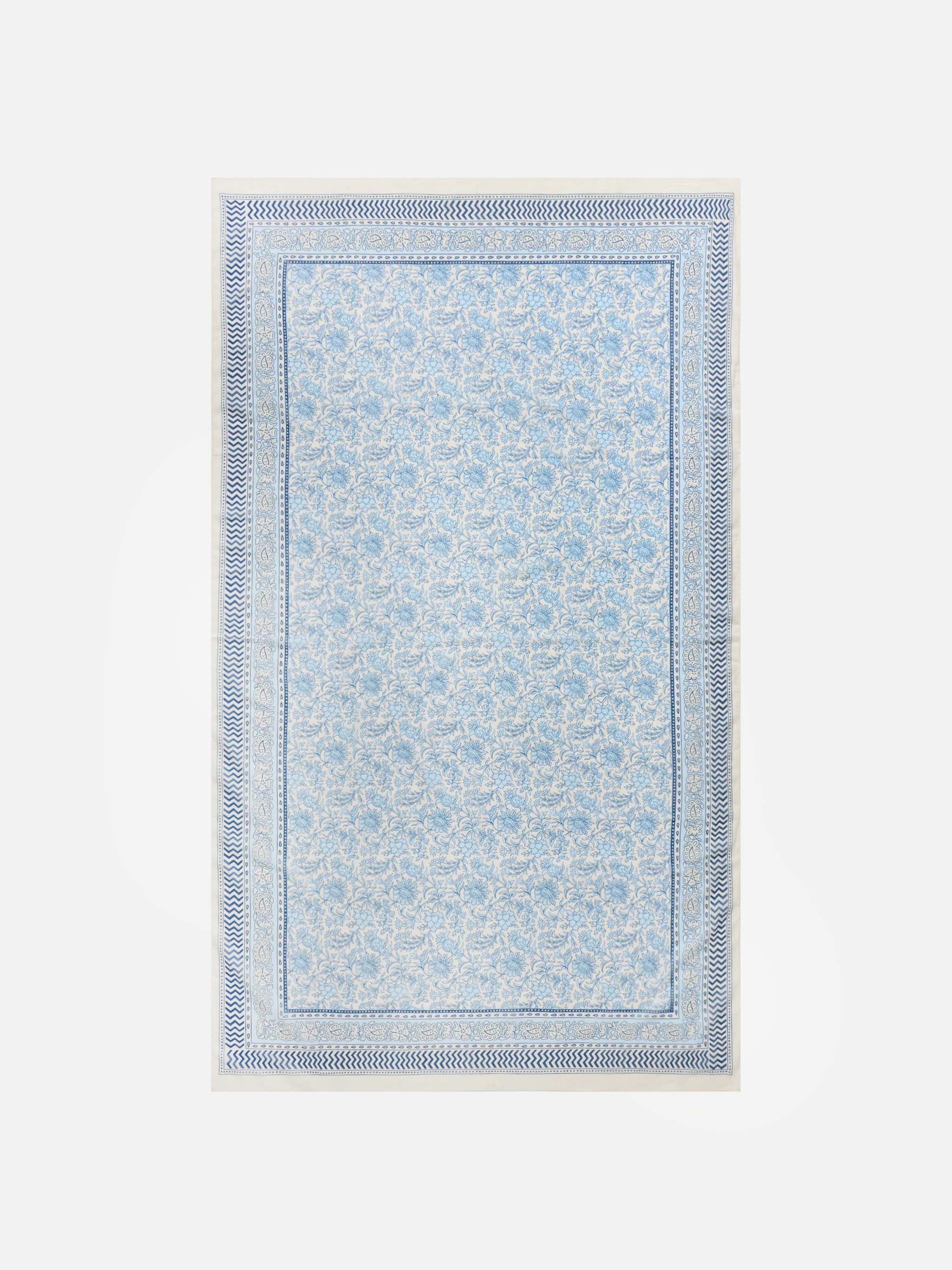 Thaiti Long Pareo Silk Blend With Floral Batik Print White Sarong