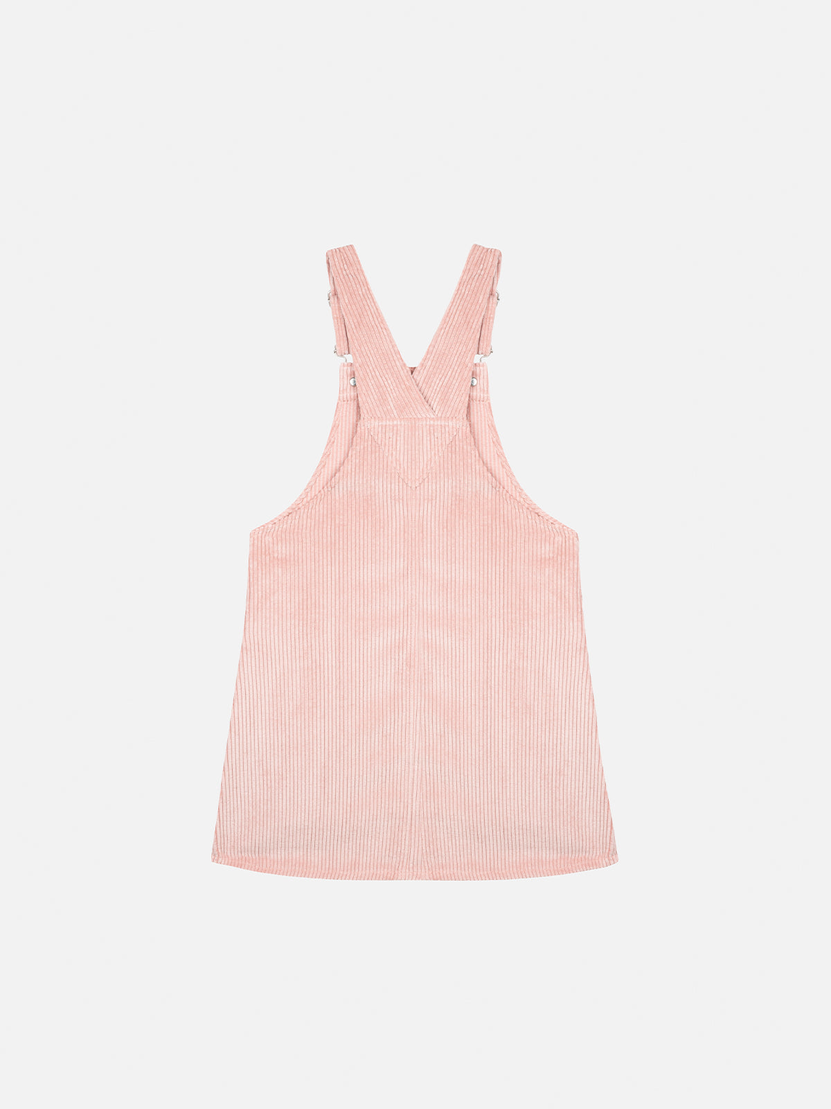 Girl Pink Corduroy Overall Tecla With Flower Panel White Overalls