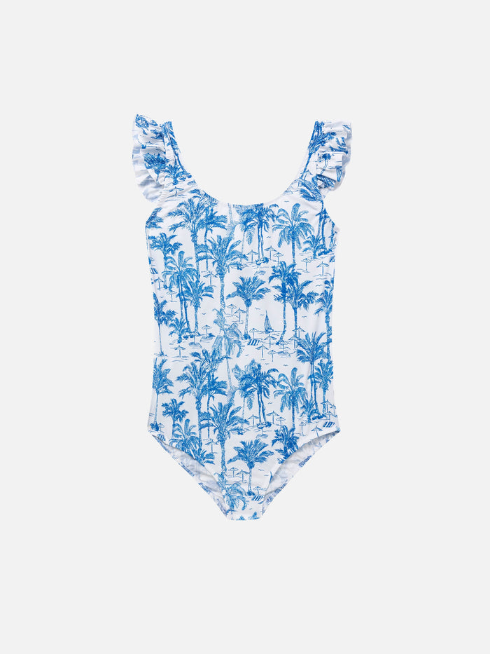 Tilda One-Piece Swimsuit With Ruffled Straps White One Piece