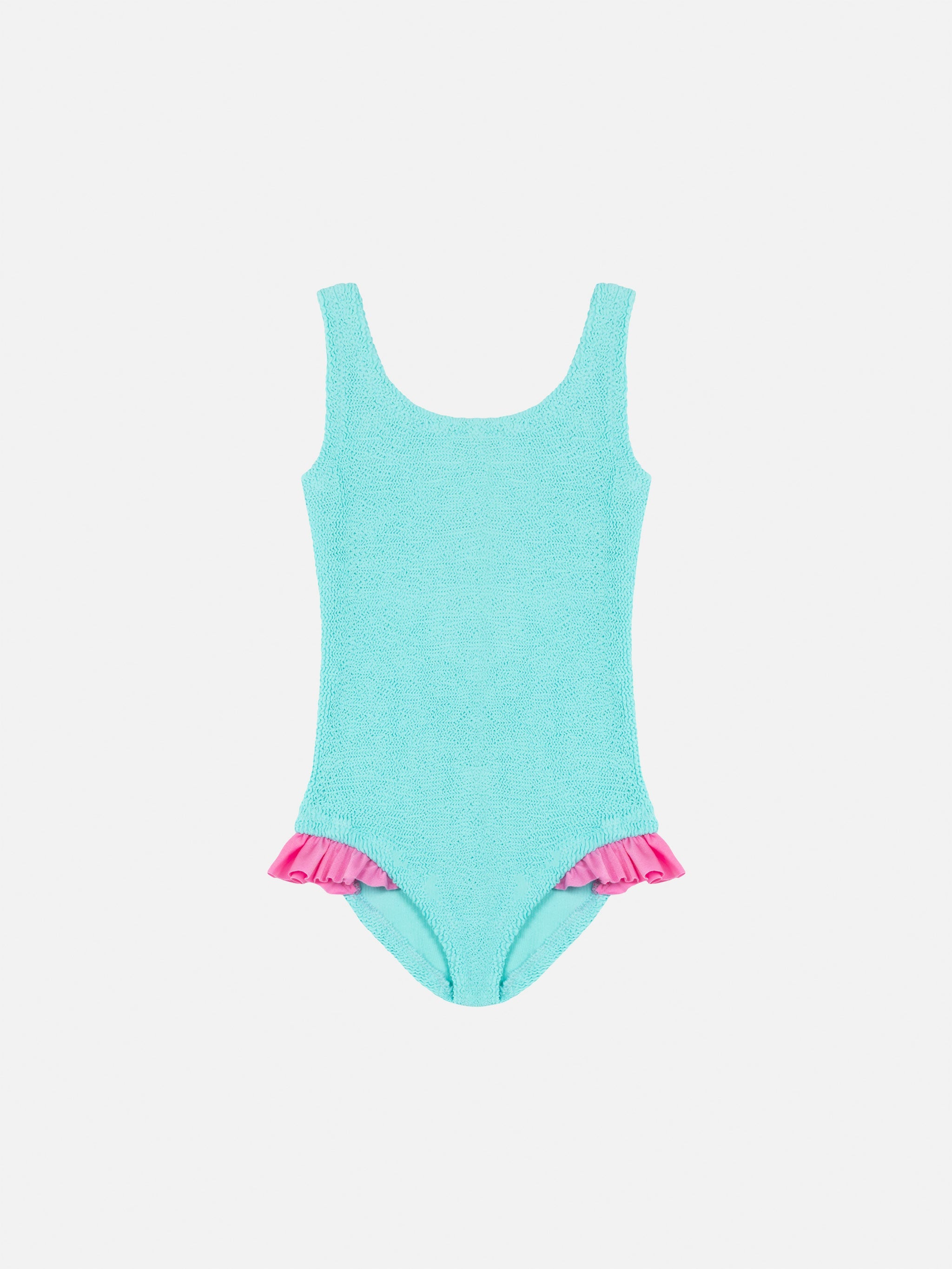 Tiana Water Green Crinckle One-Piece Swimsuit One Piece