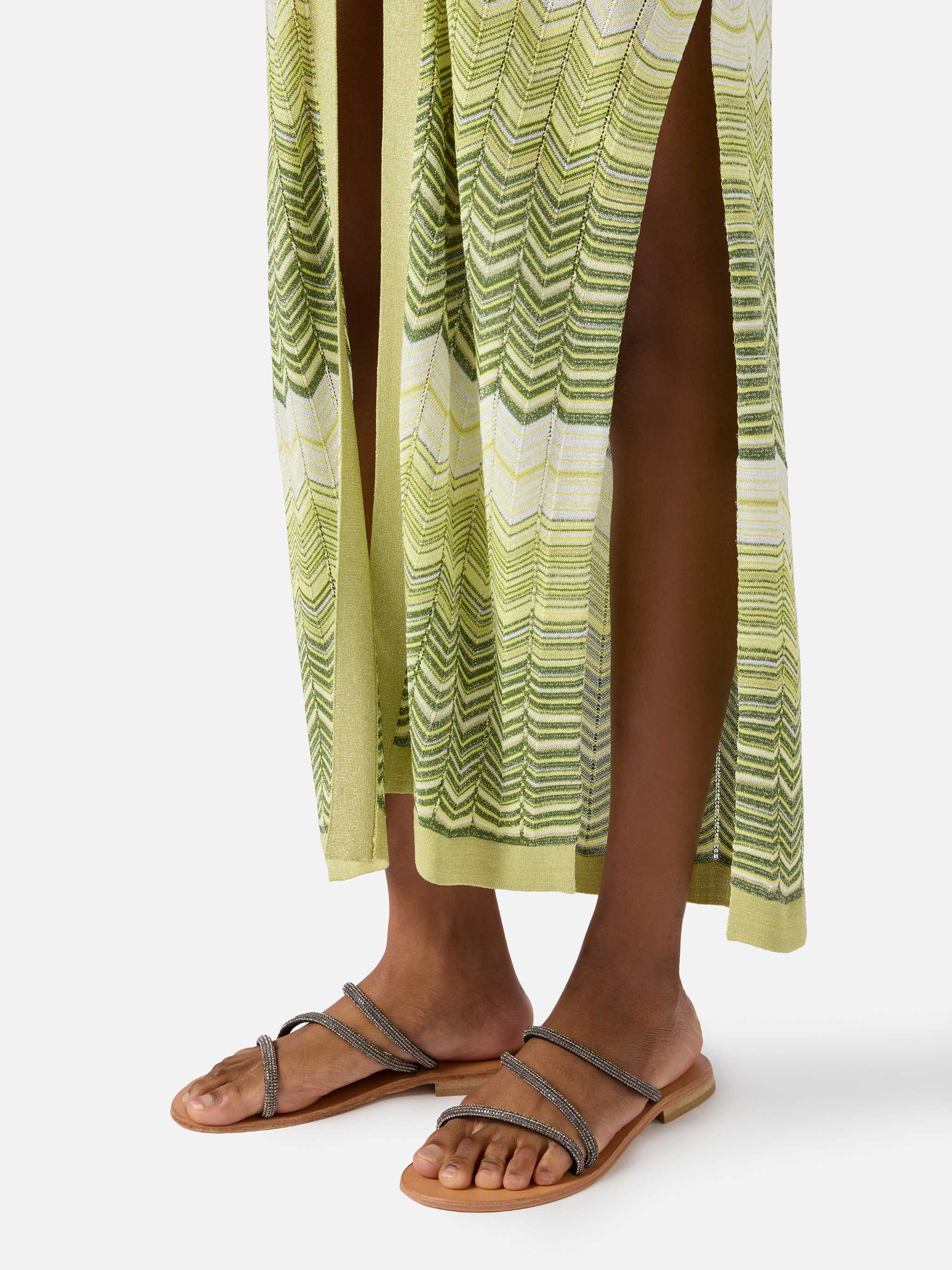 Green Tonia Long Cardigan Knit