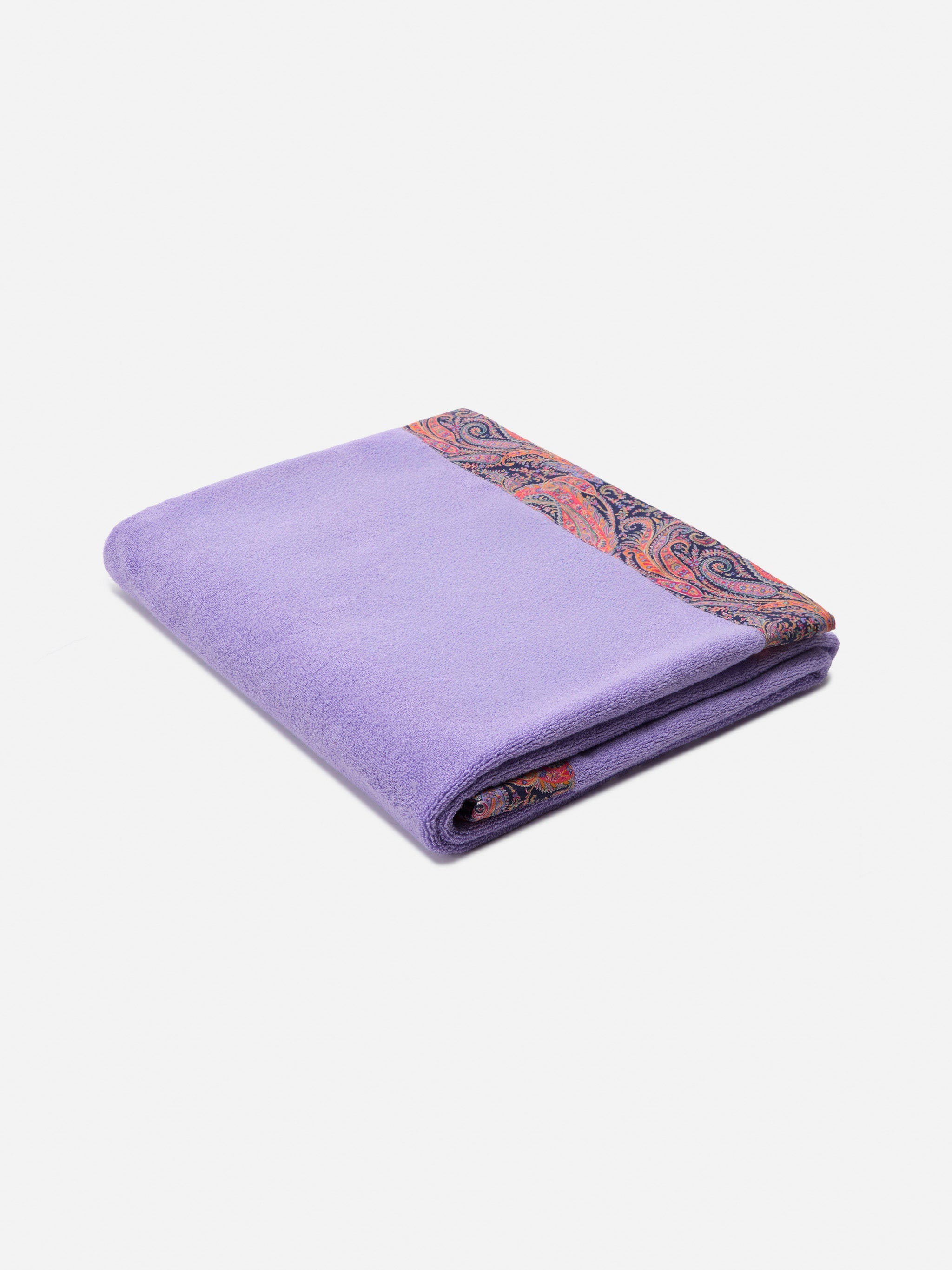 Lilac Towel With Paisley Frames | Made Liberty Fabric Pink