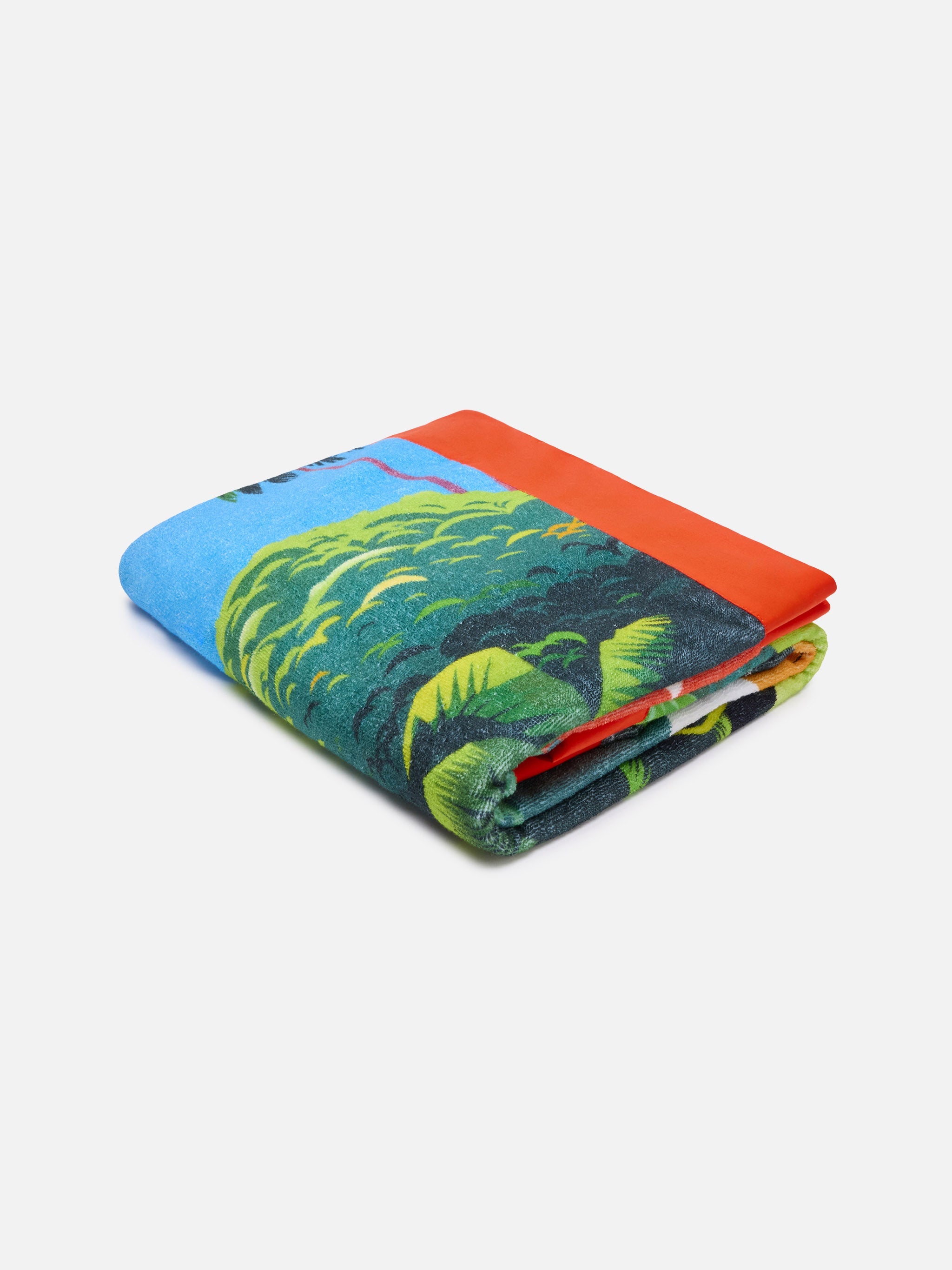 Microfiber Beach Towel Aidan With Es Vedrà Print White