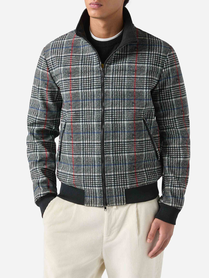 Mid-Weight Prince Of Wales Bomber Jacket Traveler Black