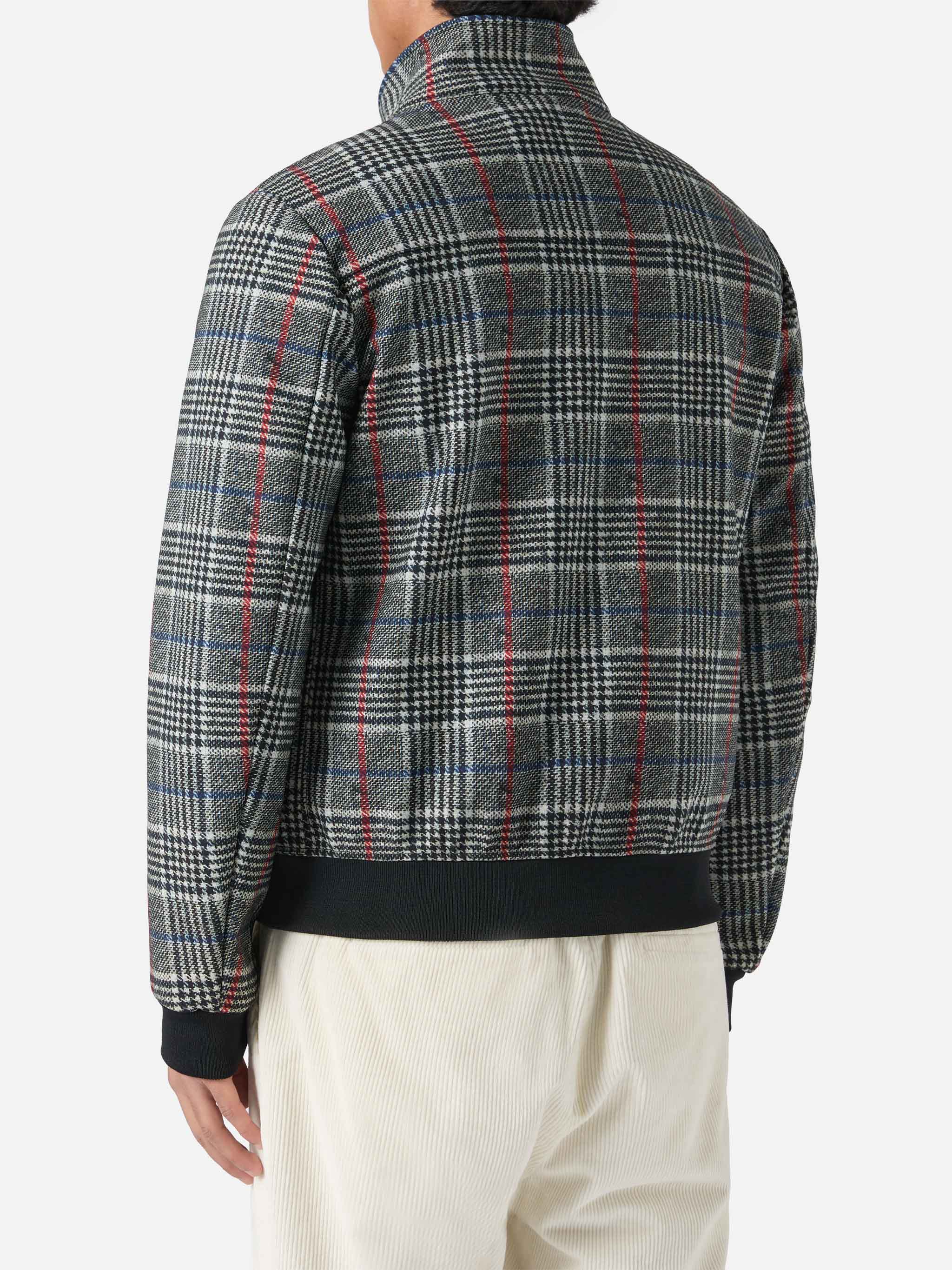 Mid-Weight Prince Of Wales Bomber Jacket Traveler Black