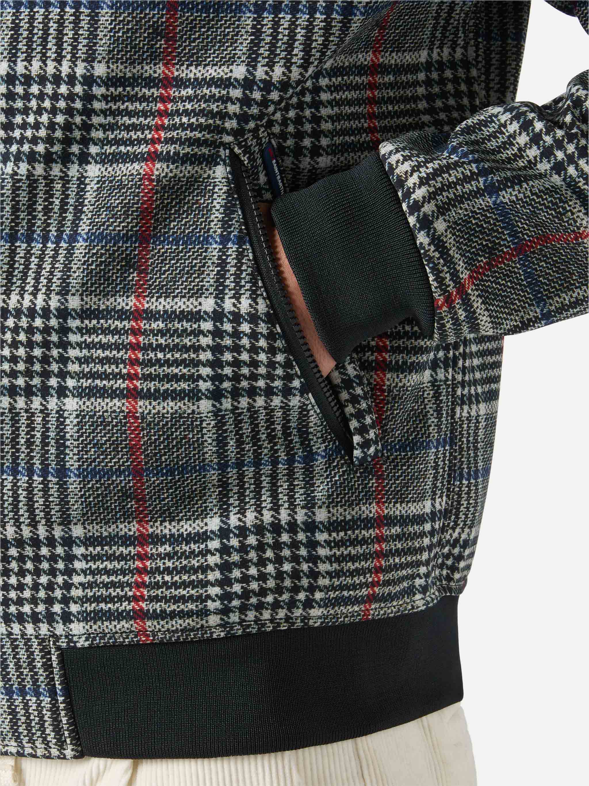 Mid-Weight Prince Of Wales Bomber Jacket Traveler Black