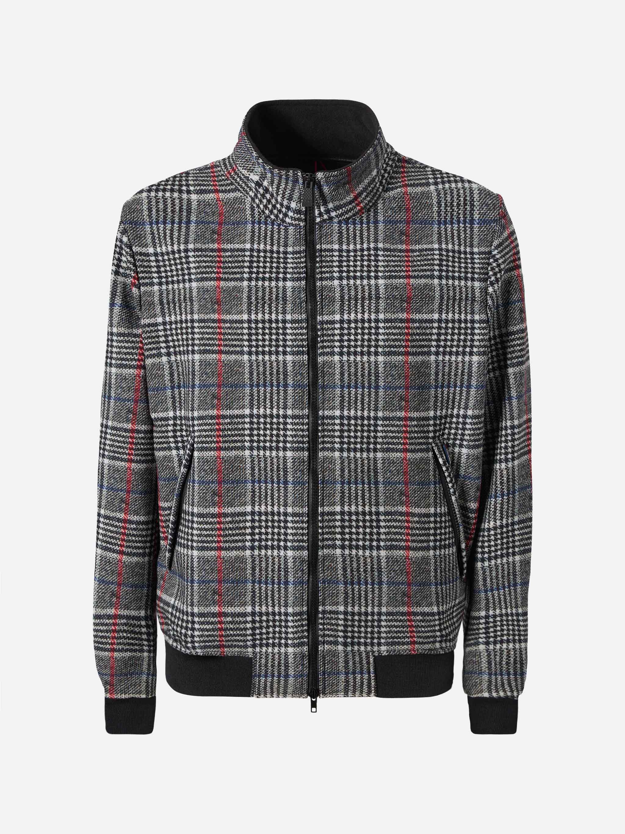 Mid-Weight Prince Of Wales Bomber Jacket Traveler Black