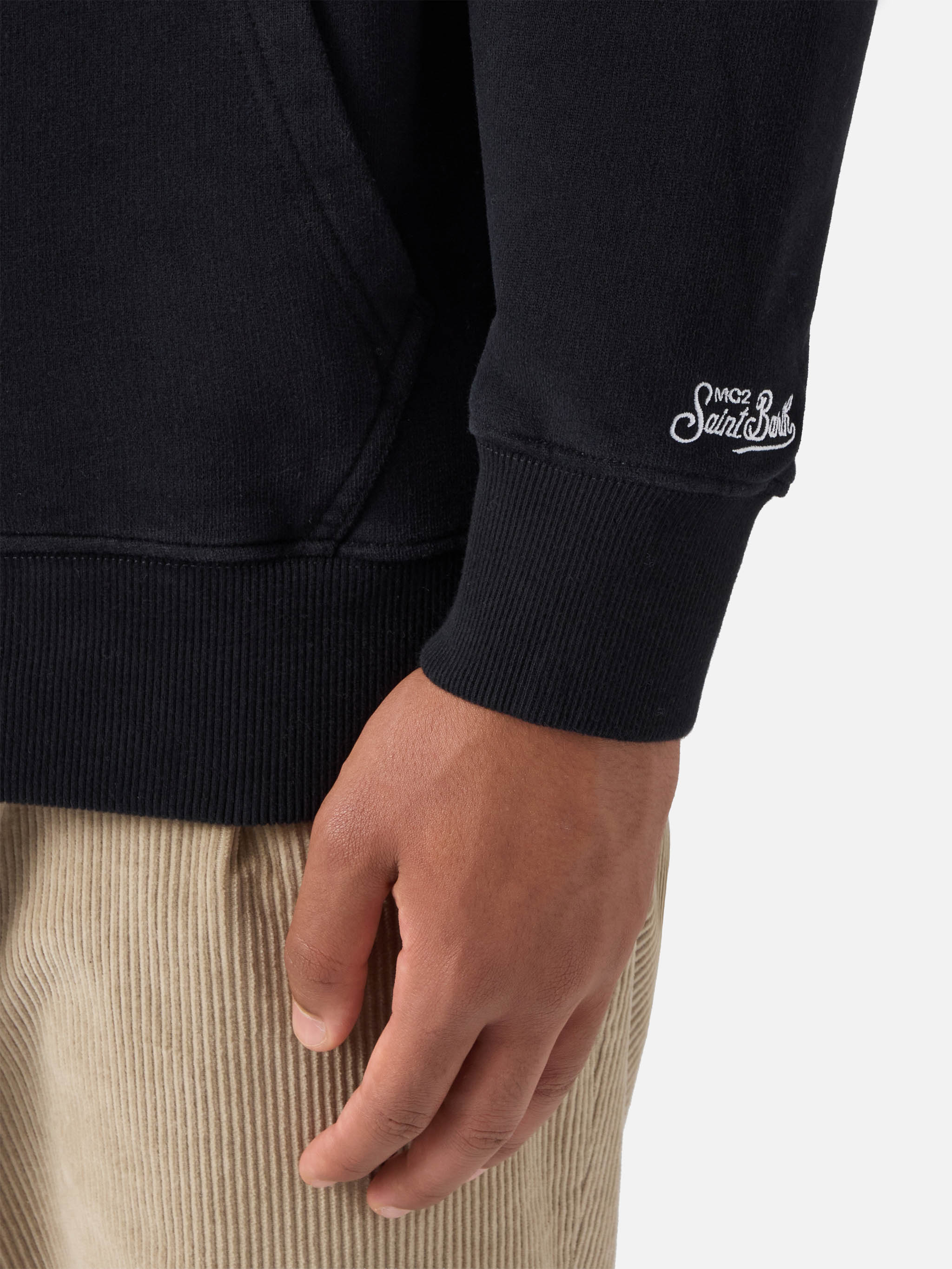 Tribeca Cotton Hoodie Black With Nepentha Print | Special Edition Sweatshirt