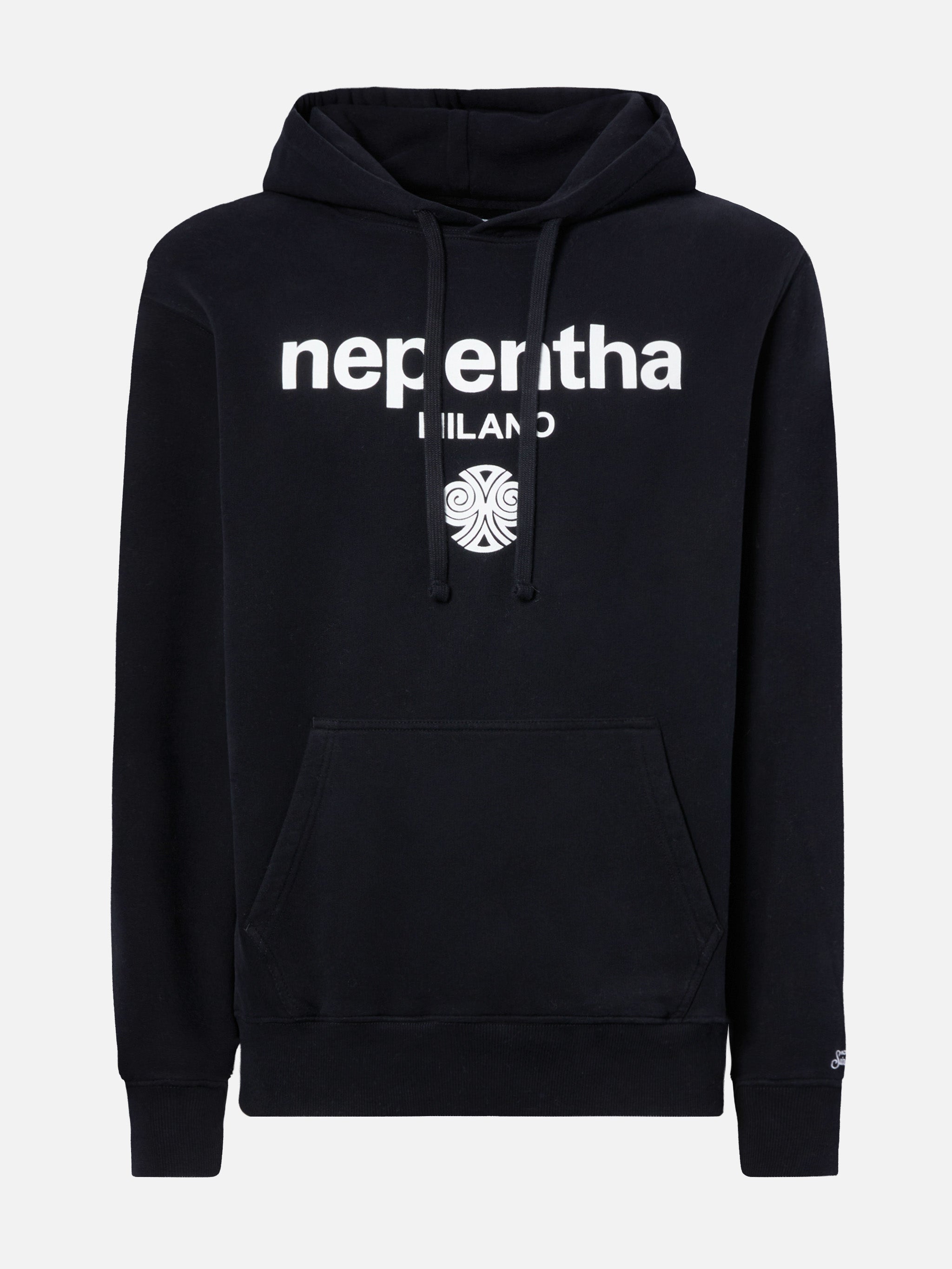 Tribeca Cotton Hoodie Black With Nepentha Print | Special Edition Sweatshirt