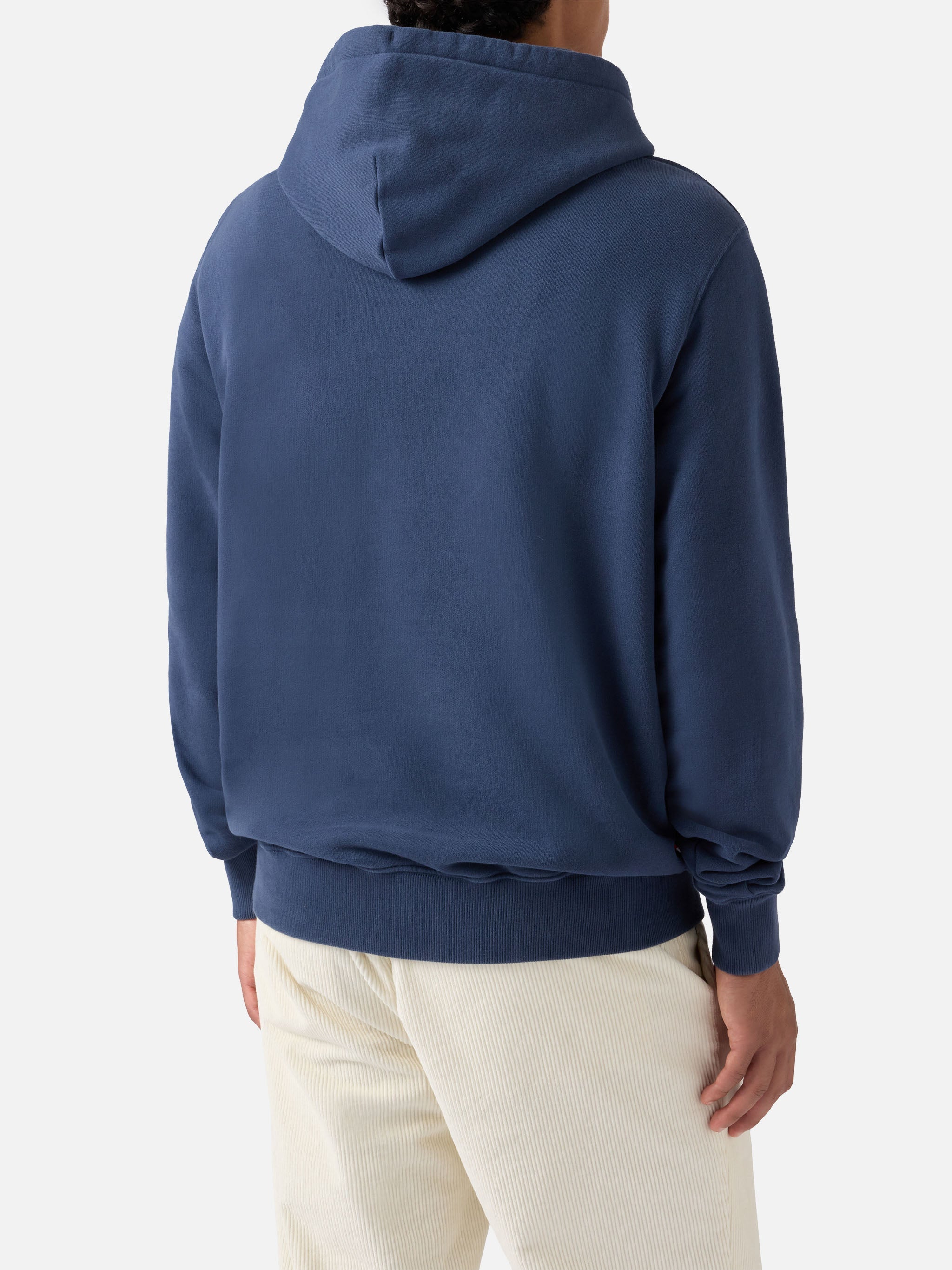 Tribeca Cotton Hoodie Blue With Vacanze Di Natale Embroidery | Special Edition Sweatshirt
