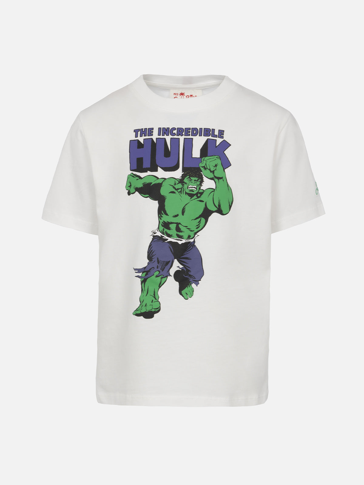 Boy Cotton T-Shirt With Hulk Print | Marvel Special Edition White