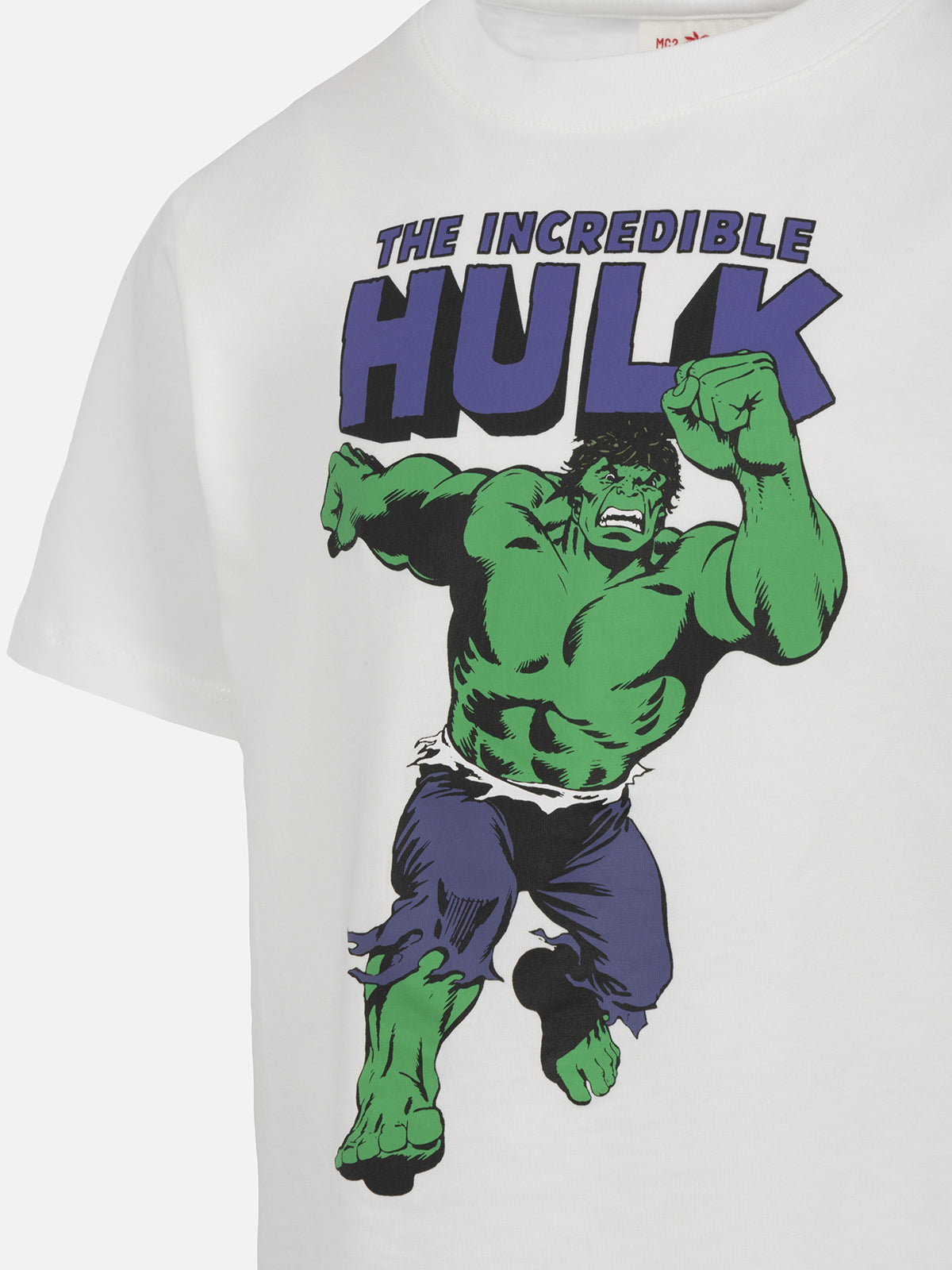 Boy Cotton T-Shirt With Hulk Print | Marvel Special Edition White