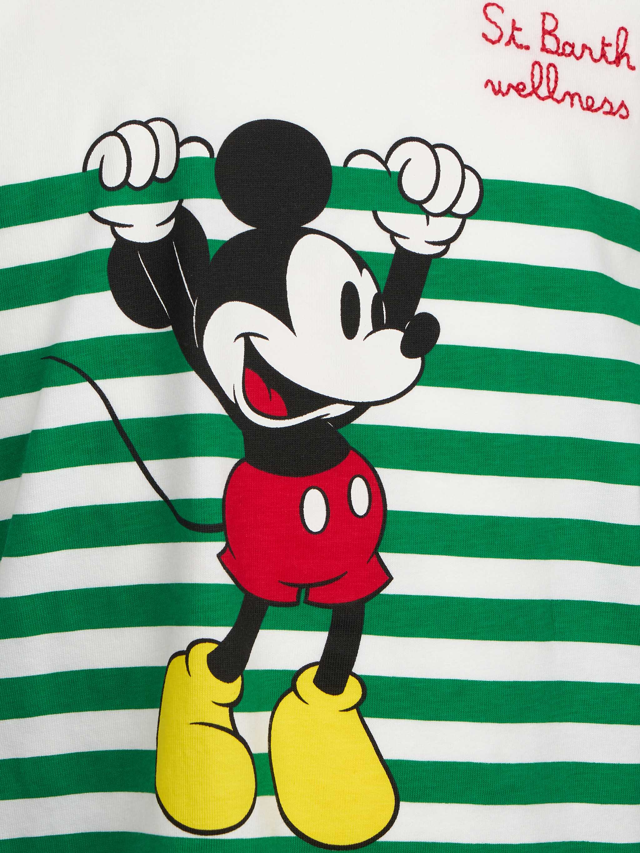 Boy Cotton T-Shirt With Mickey Mouse Print And Embroidery | Disney Special Edition White