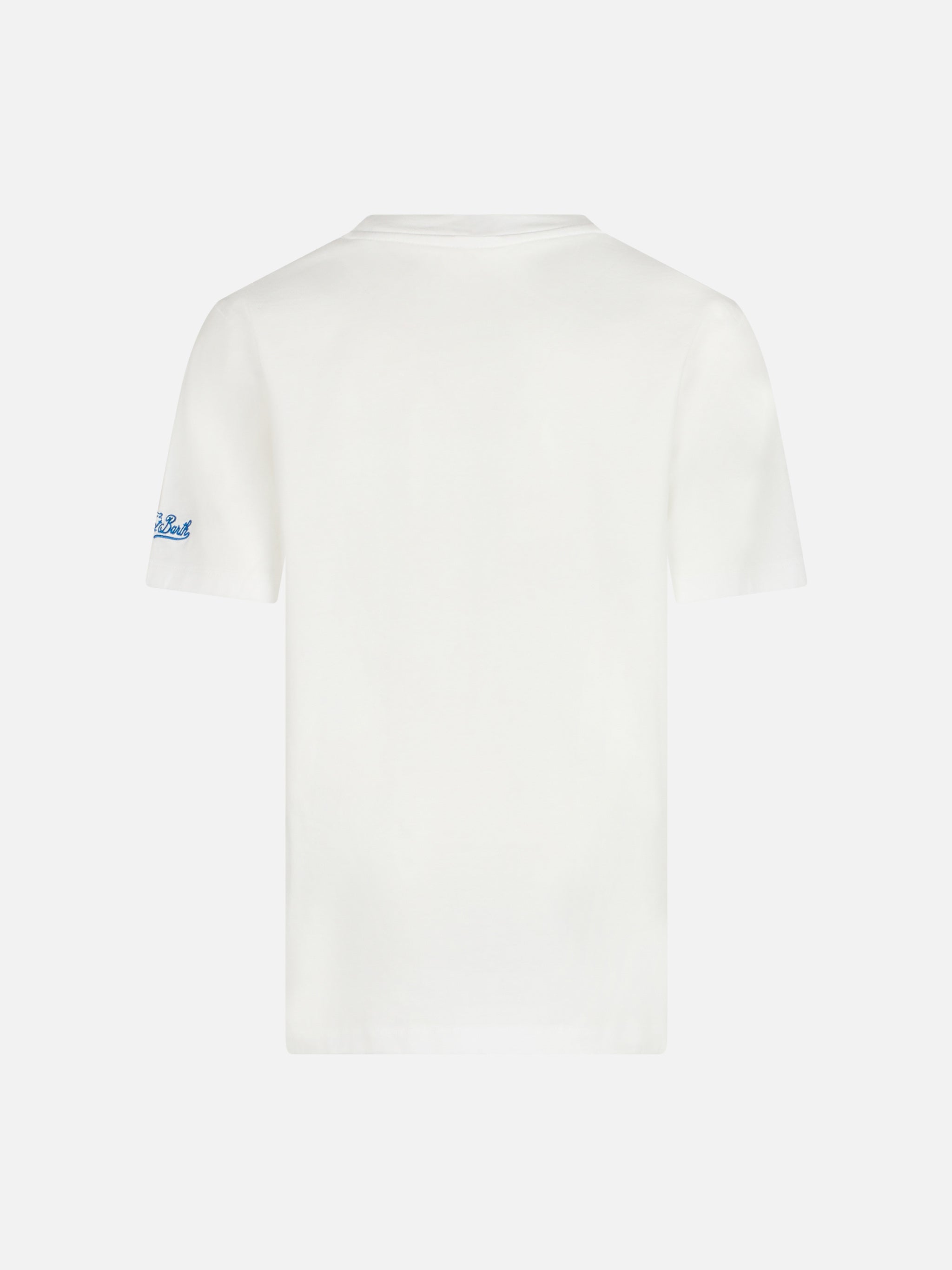 Boy Cotton T-Shirt With Saint Barth Cycling Team Print | Warner Bros Special Edition White