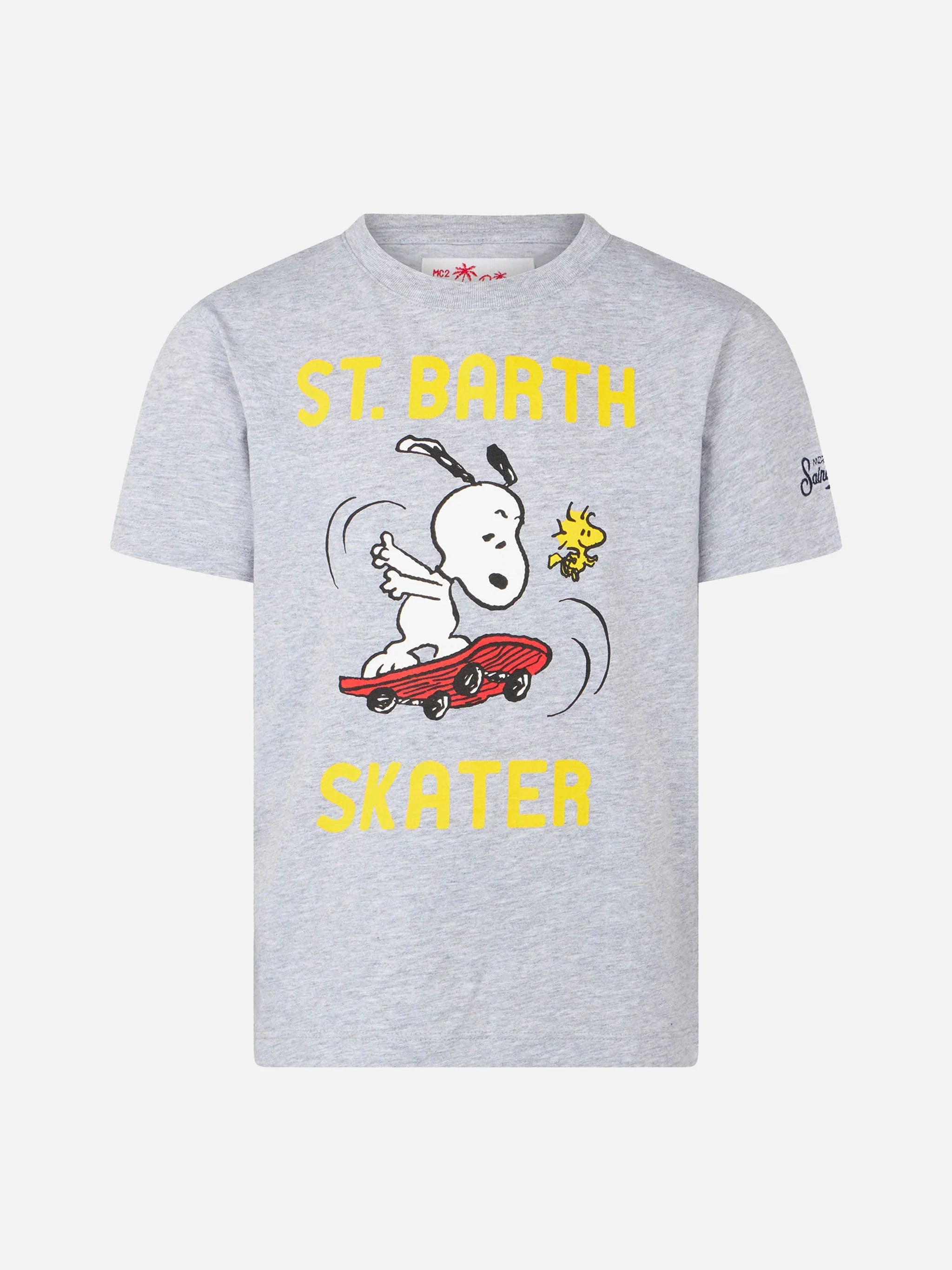 Boy Cotton T-Shirt With Snoopy Print | - Peanuts™ Special Edition Grey