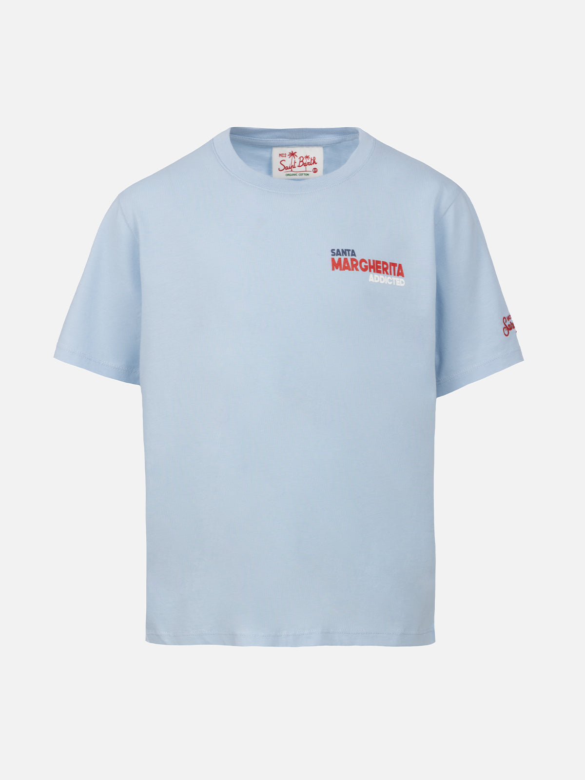 Boy Cotton T-Shirt With Santa Margherita Addicted Postcard Print Sky