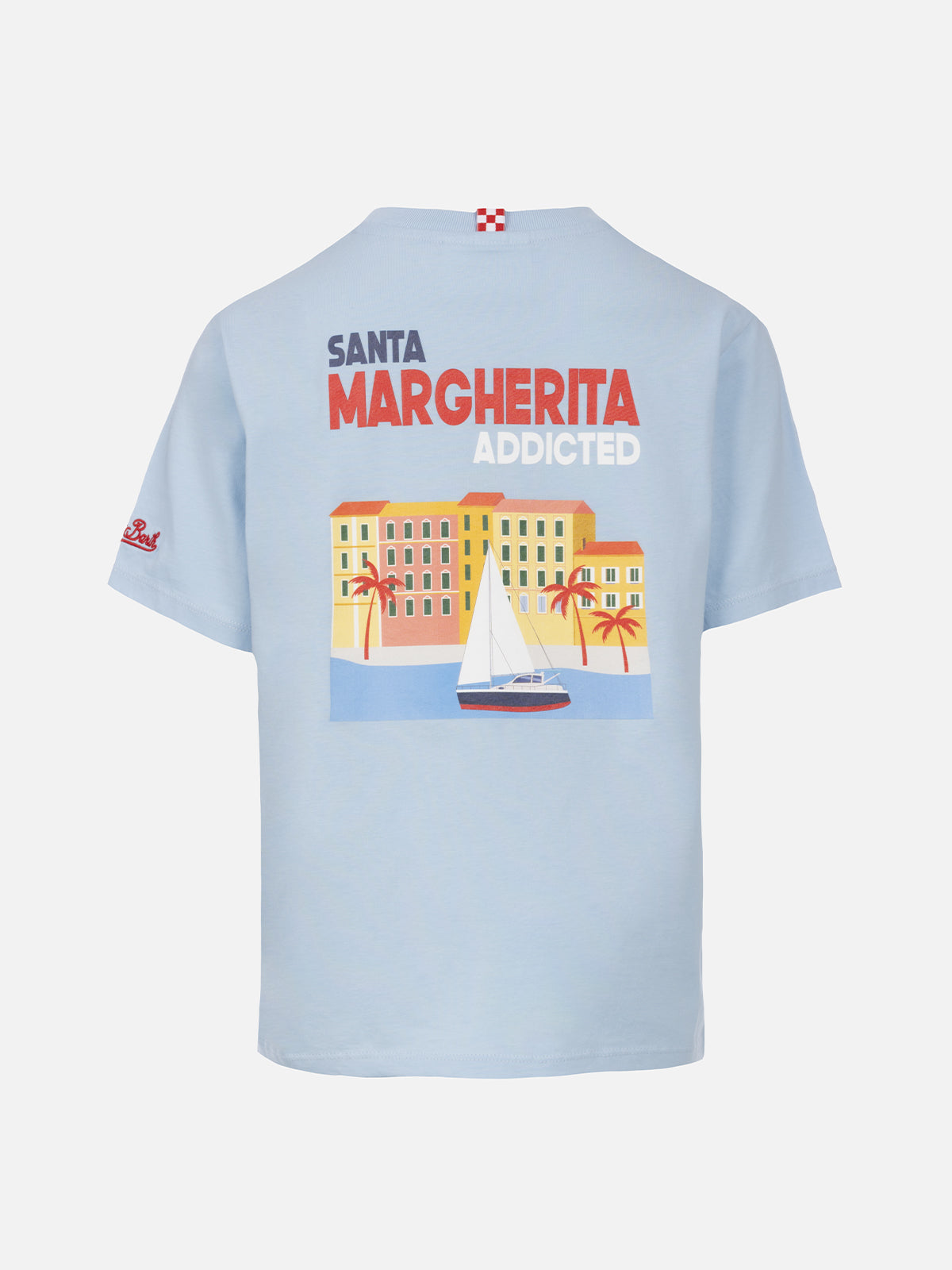 Boy Cotton T-Shirt With Santa Margherita Addicted Postcard Print Sky