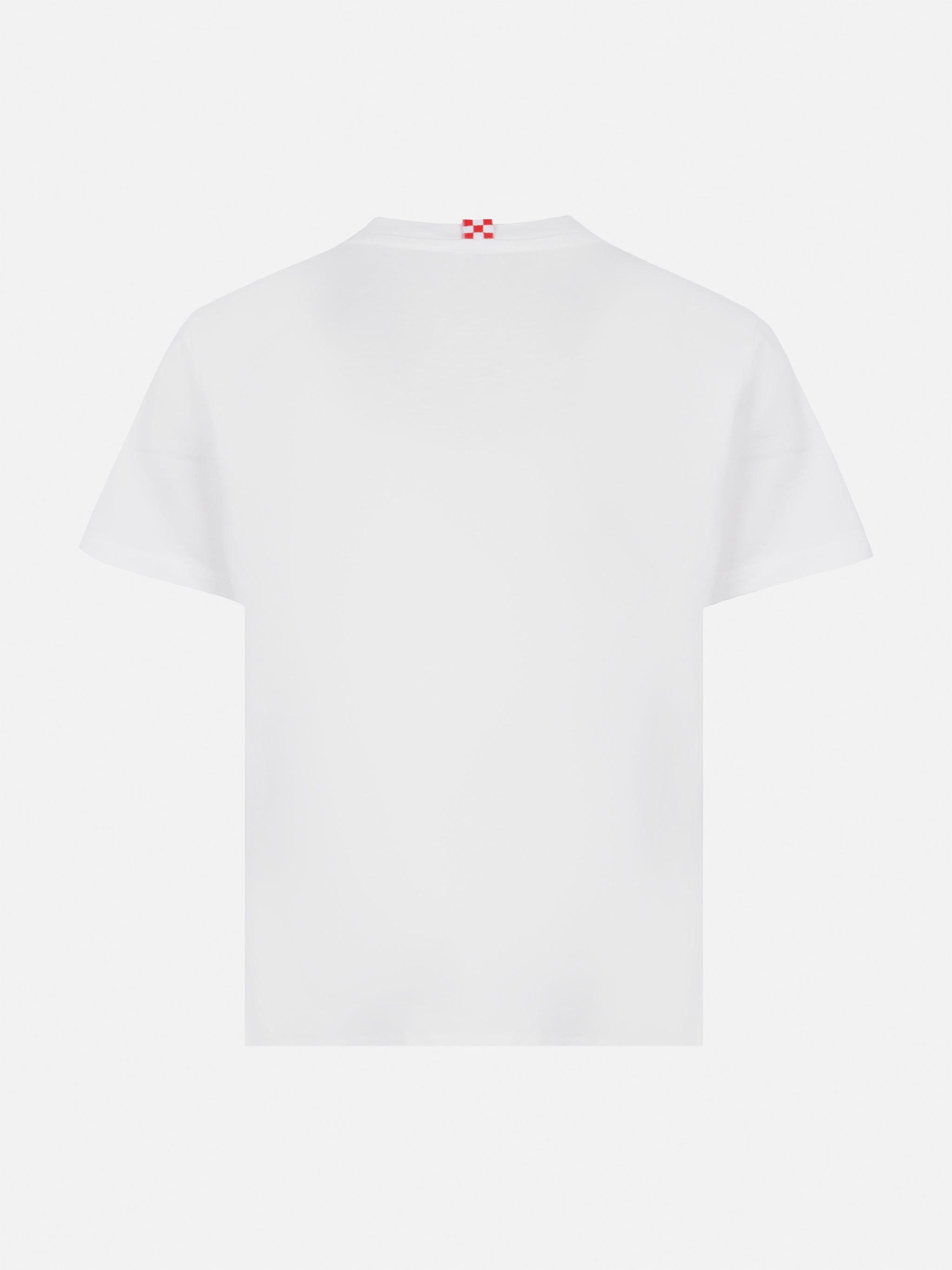 Cotton T-Shirt With St. Barth Sport Club Print White