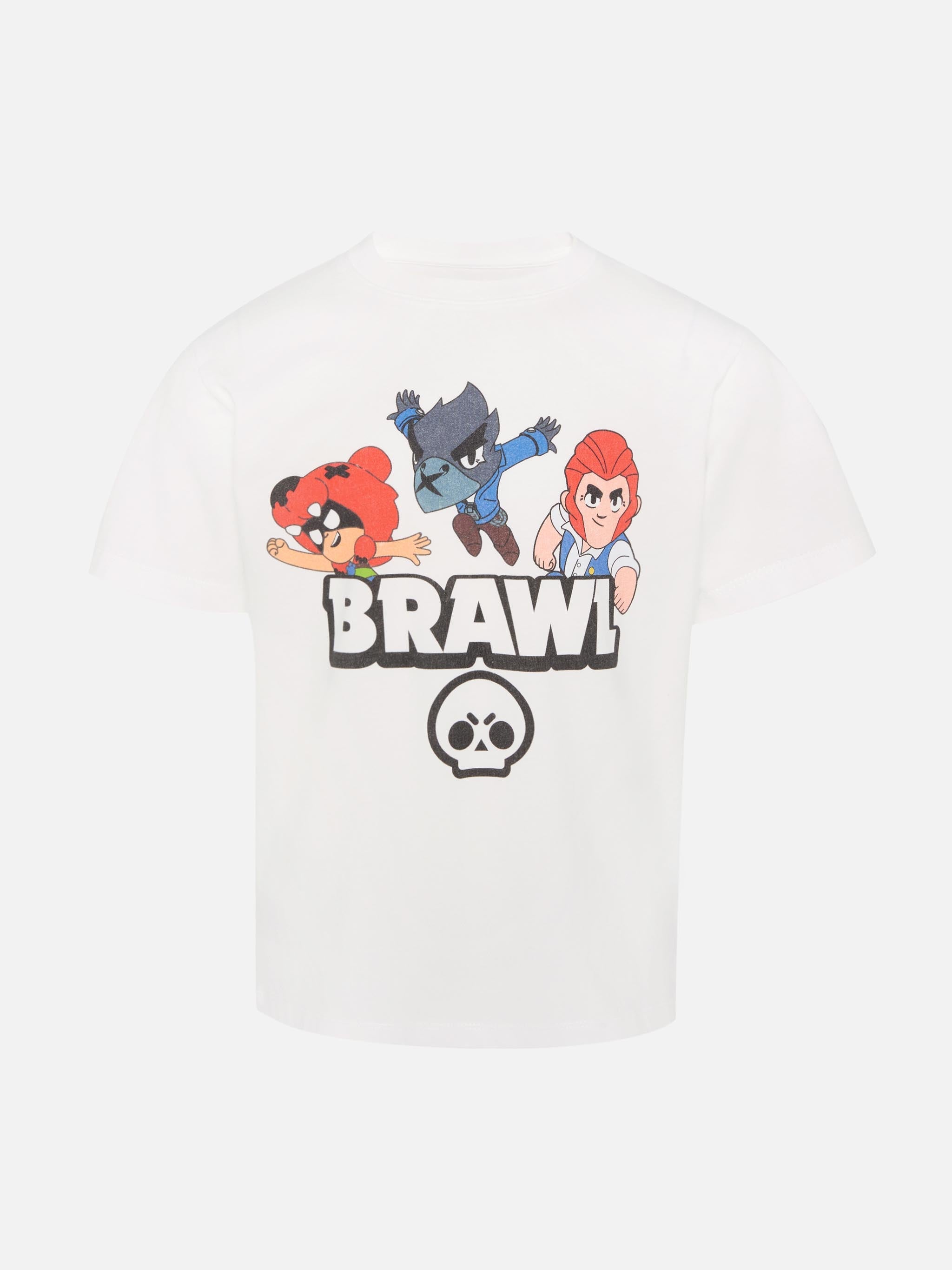 Cotton T-Shirt With Brawl Stars Print | Special Edition White