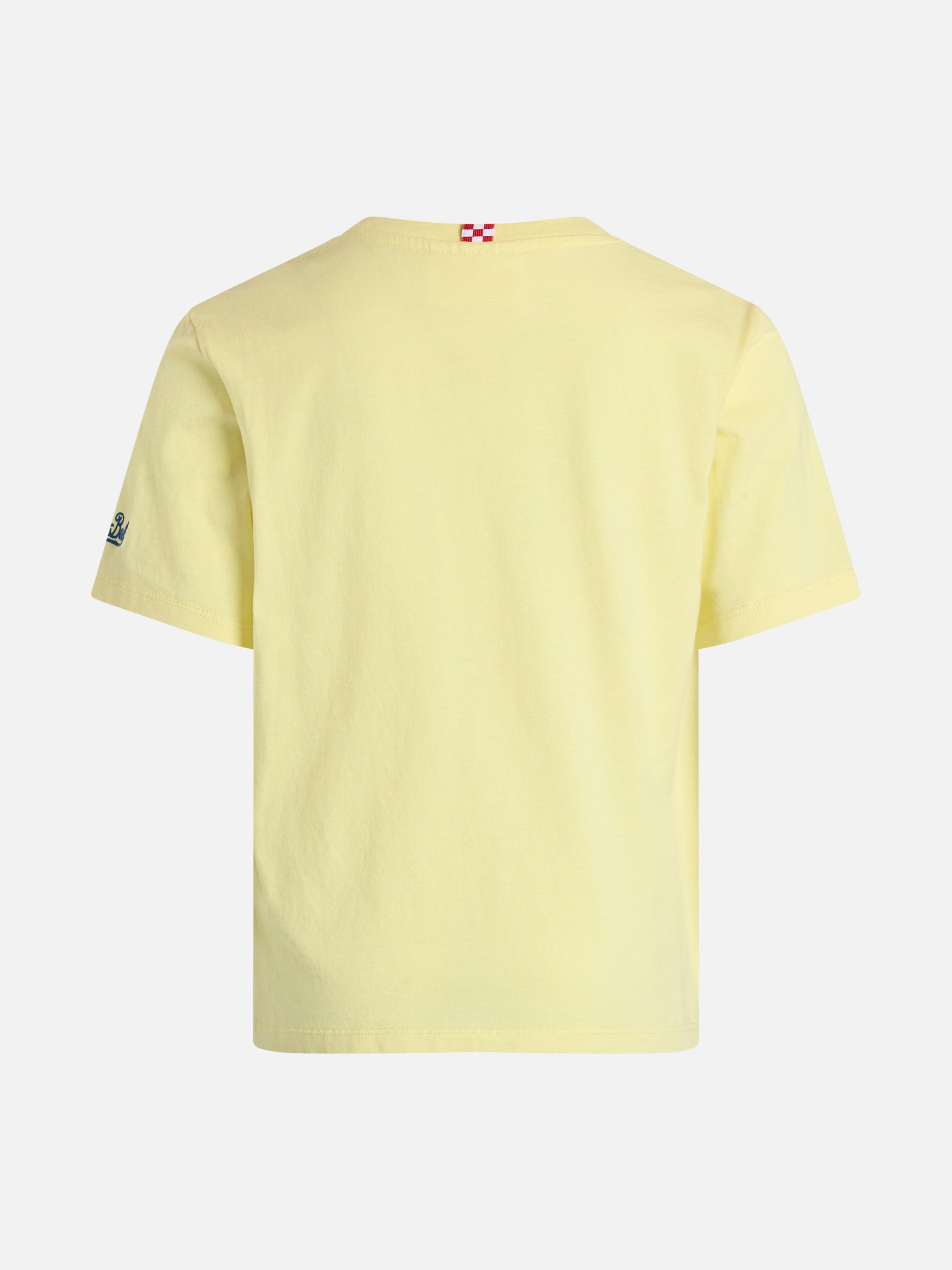 Boy Cotton T-Shirt With Snoopy Print And St. Barth Boat Show Embroidery | Peanuts Special Edition Yellow