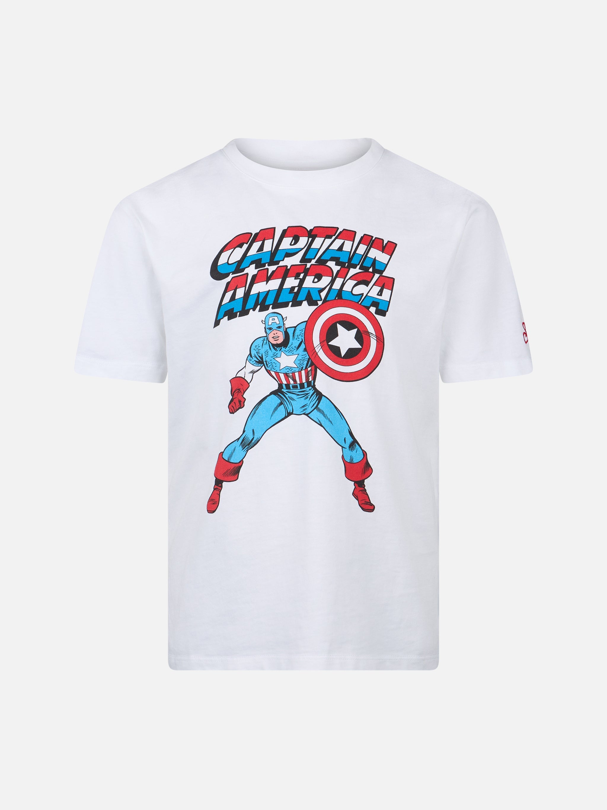 Boy Cotton T-Shirt With Captain America Print | Marvel Special Edition White
