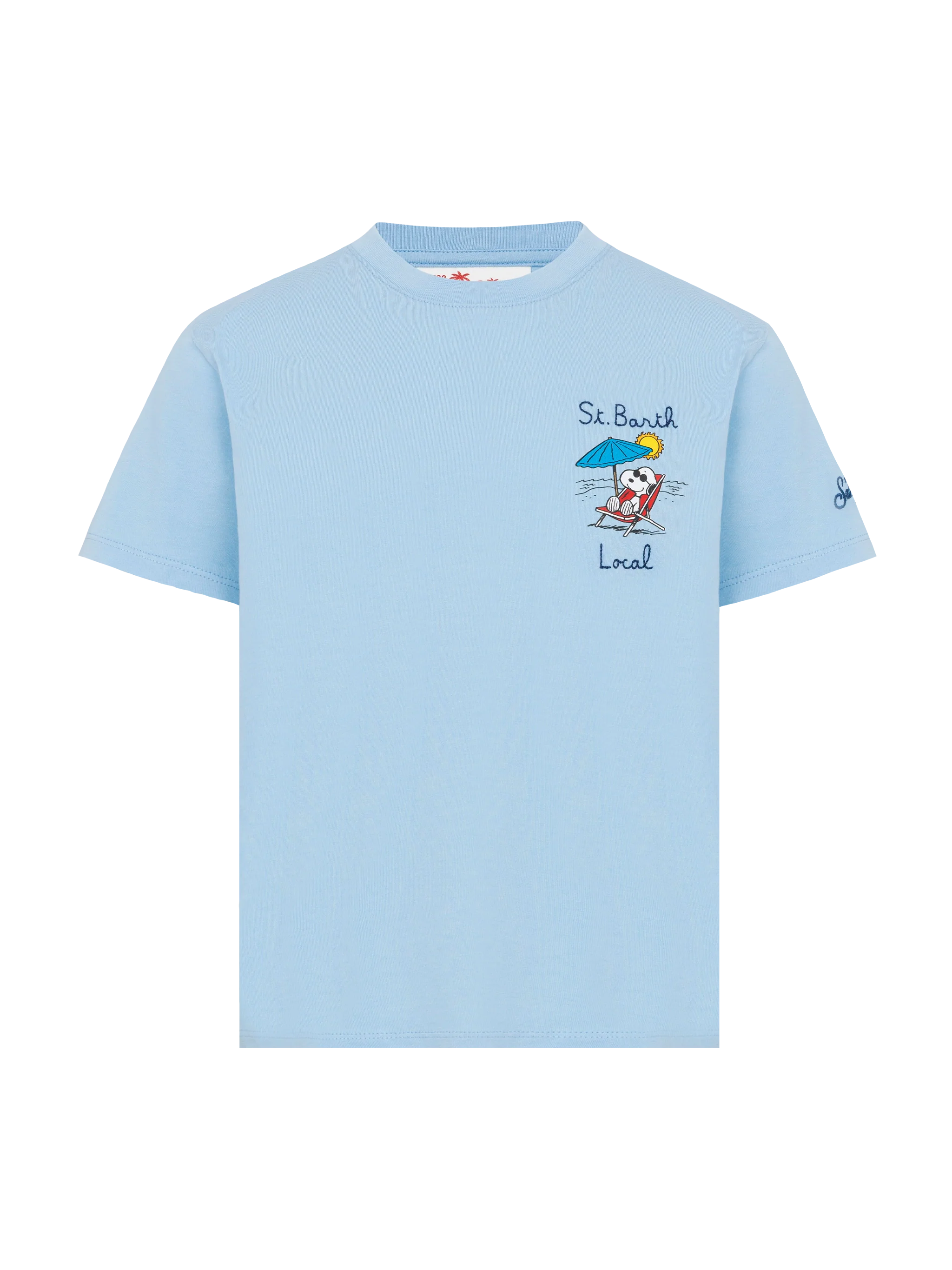 Cotton T-Shirt With St. Barth Local Embroidery And Snoopy Print | Peanuts® Special Edition __single__