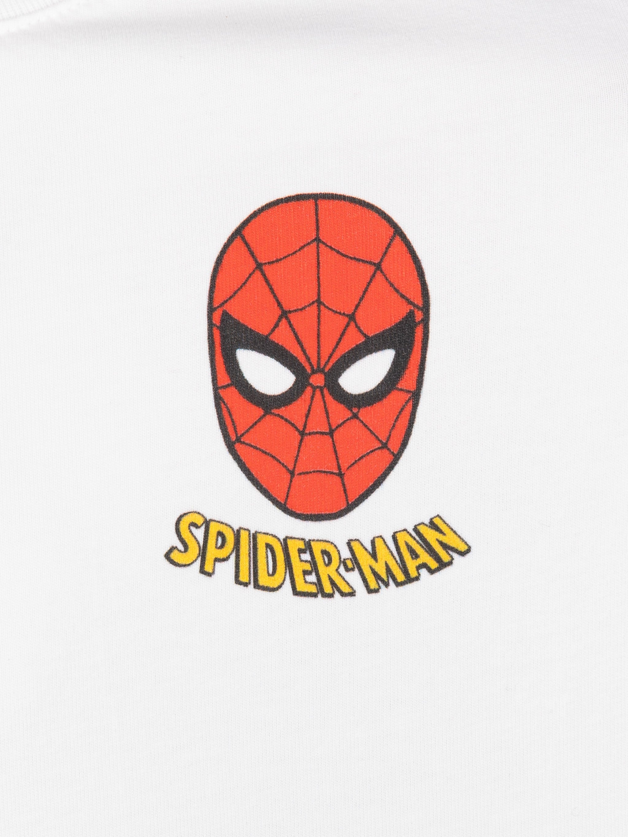 Cotton T-Shirt With Spiderman Print | Marvel Special Edition White