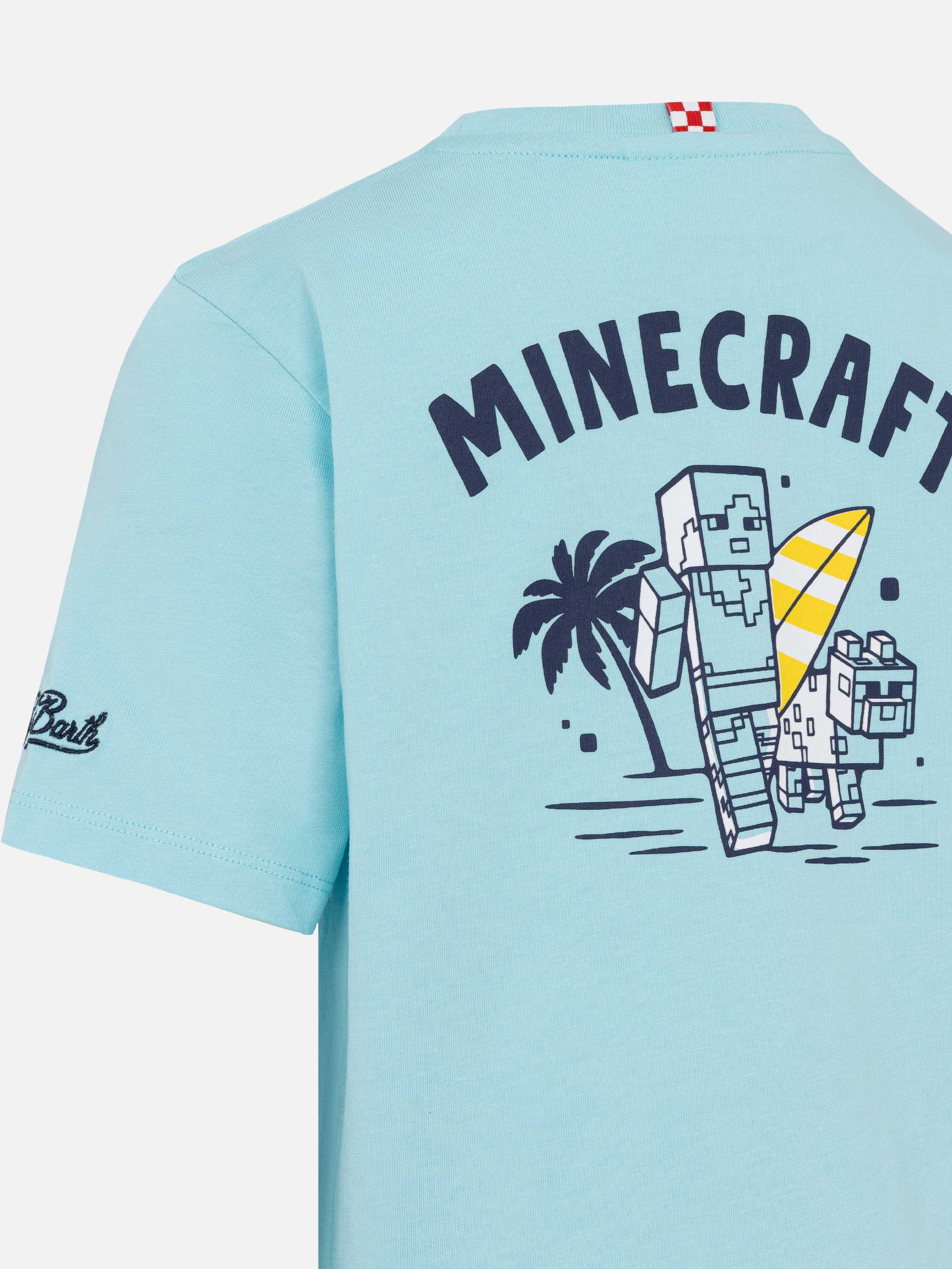 Cotton T-Shirt With Minecraft St. Barth Print | Special Edition Green