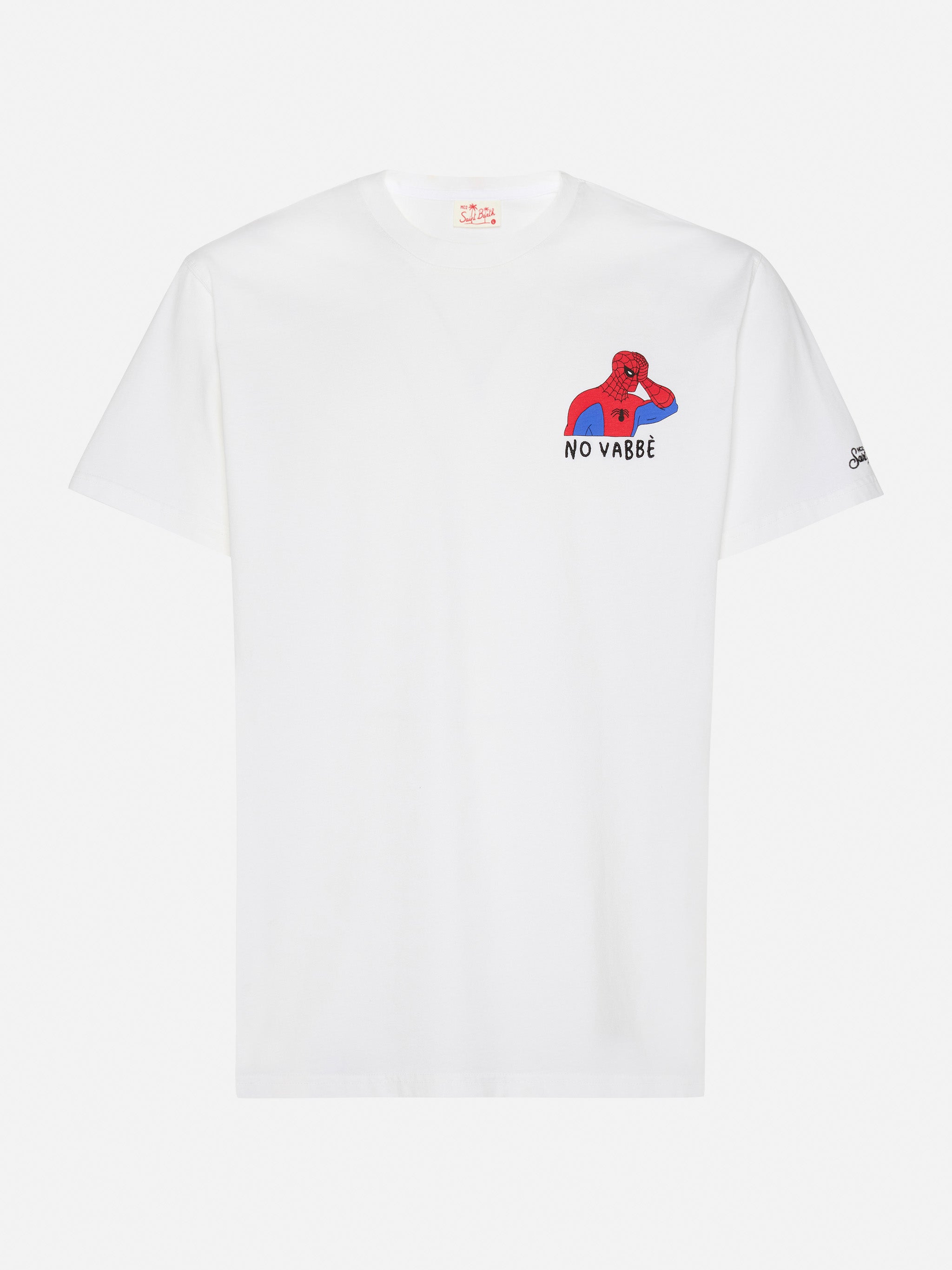 Cotton T-Shirt With Spiderman Print |marvel Special Edition White
