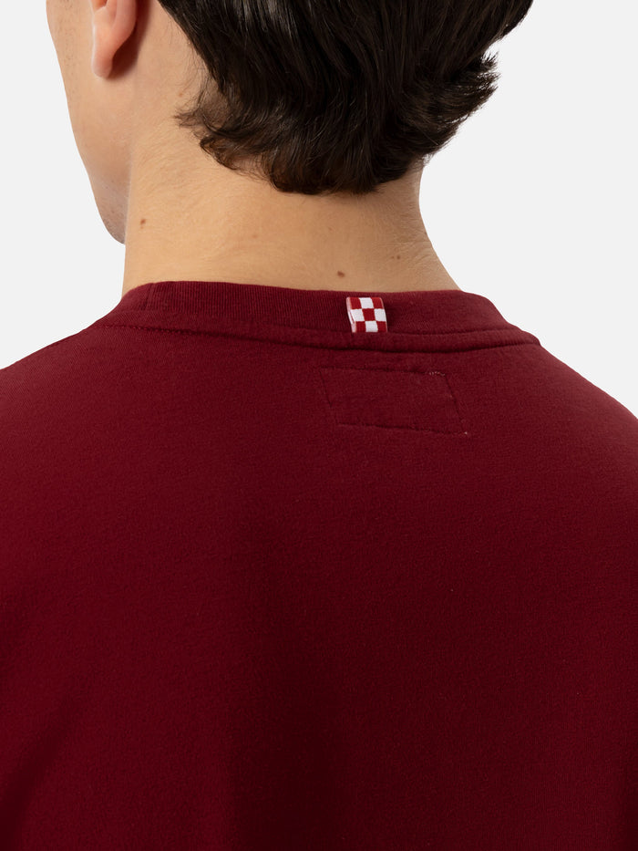 Cotton T-Shirt With St. Barth Sport Club Print Red