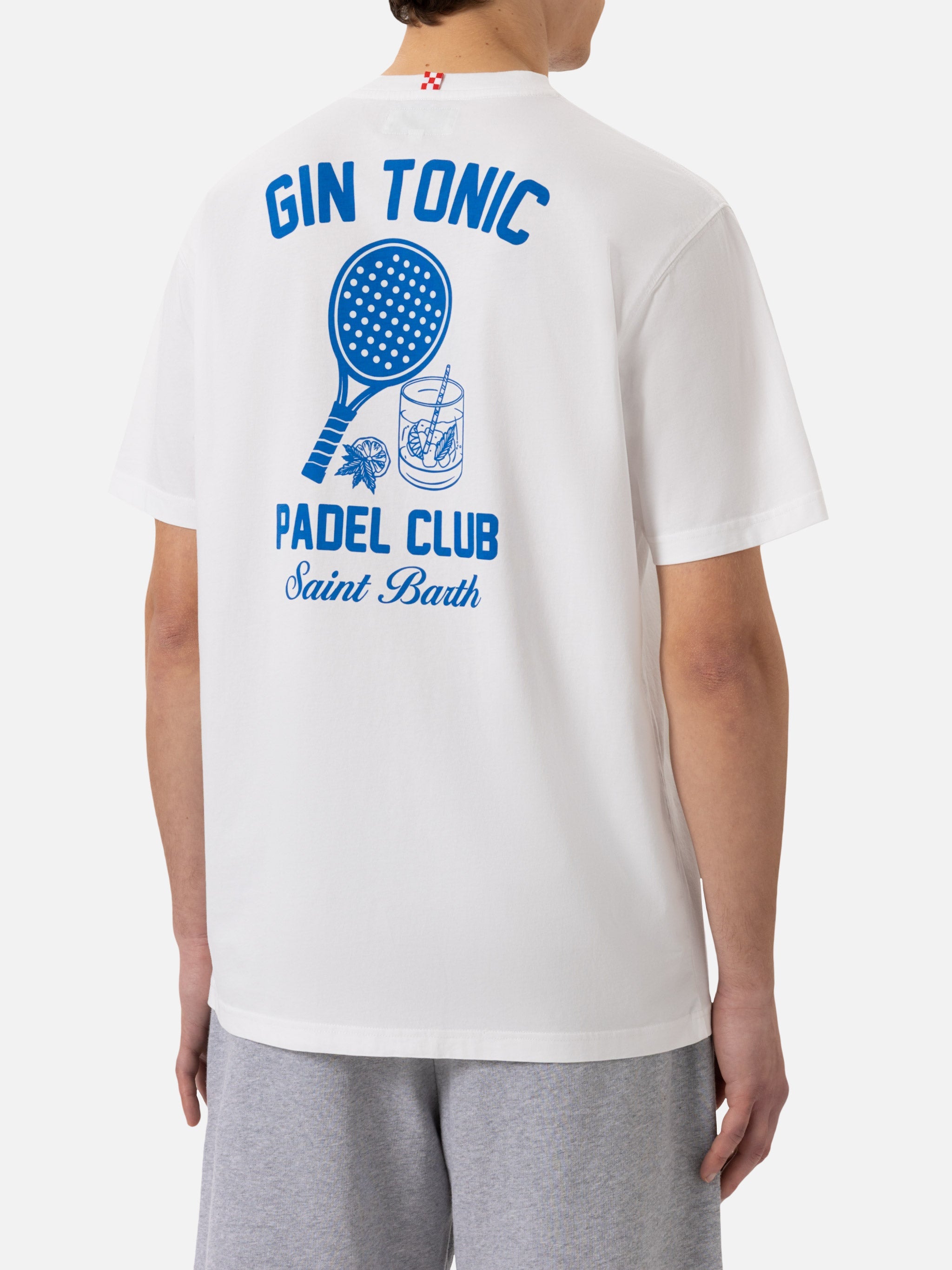 Cotton T-Shirt With Gin Tonic Cocktail Padel Club Print White