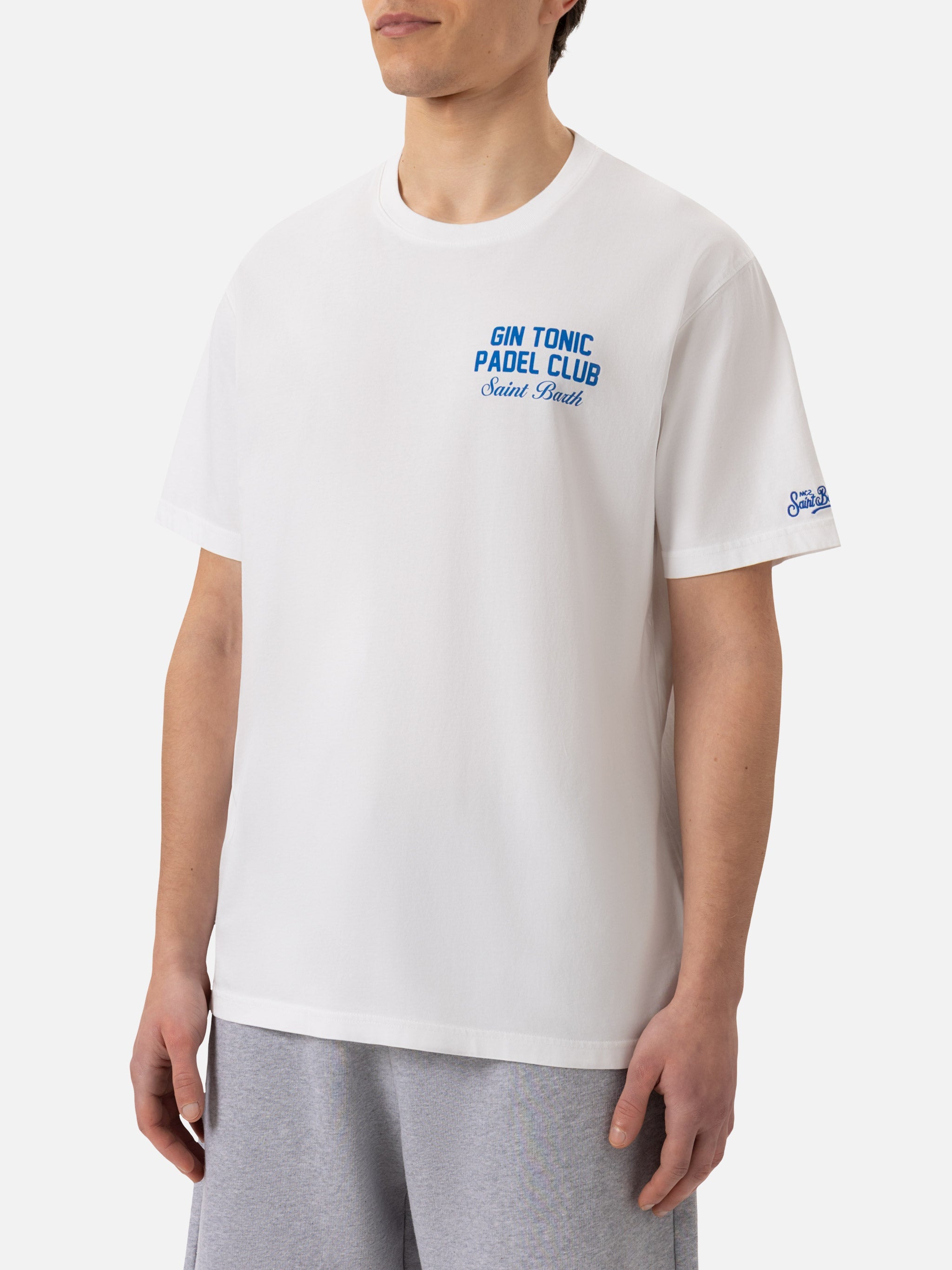 Cotton T-Shirt With Gin Tonic Cocktail Padel Club Print White