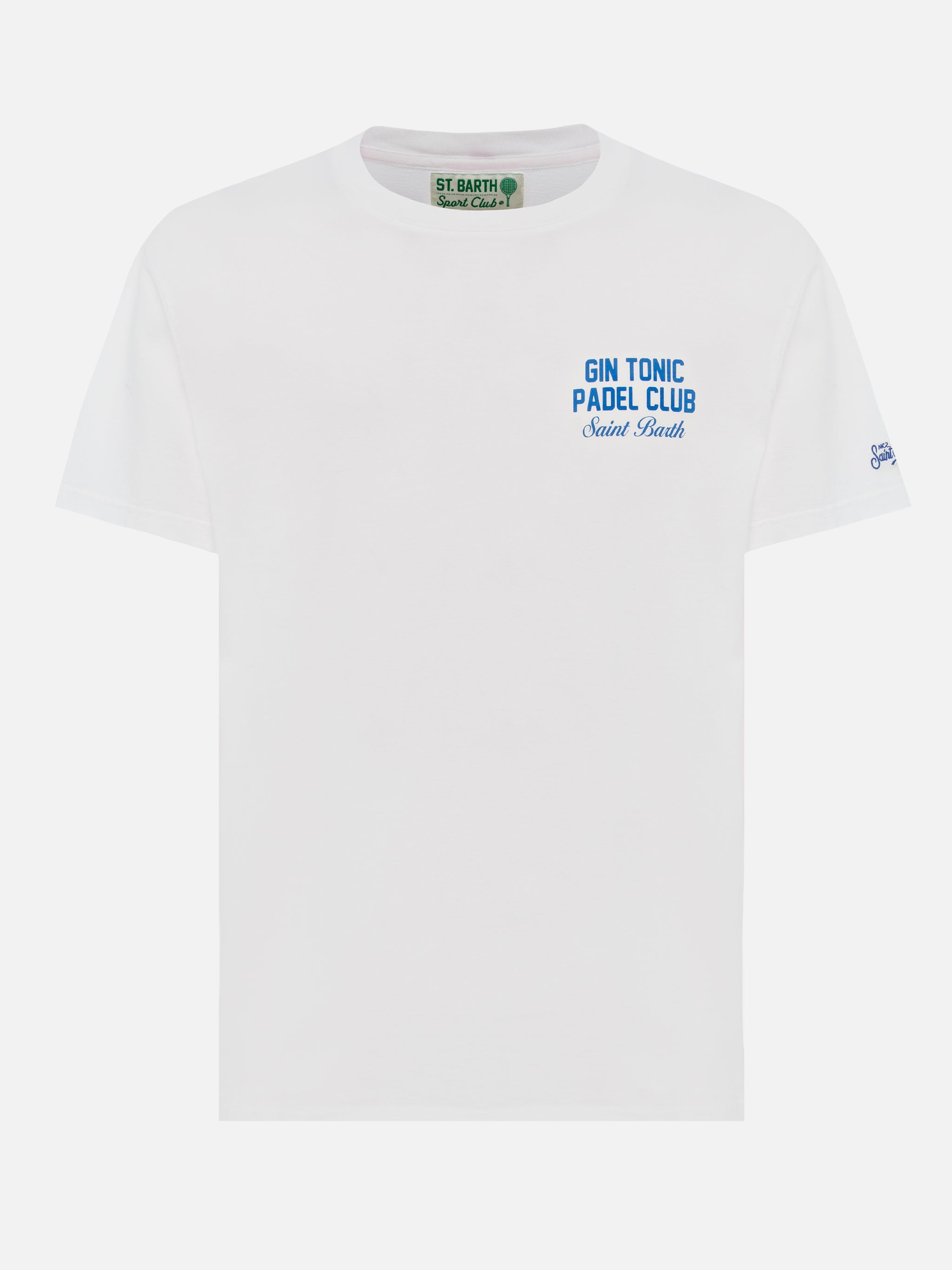 Cotton T-Shirt With Gin Tonic Cocktail Padel Club Print White