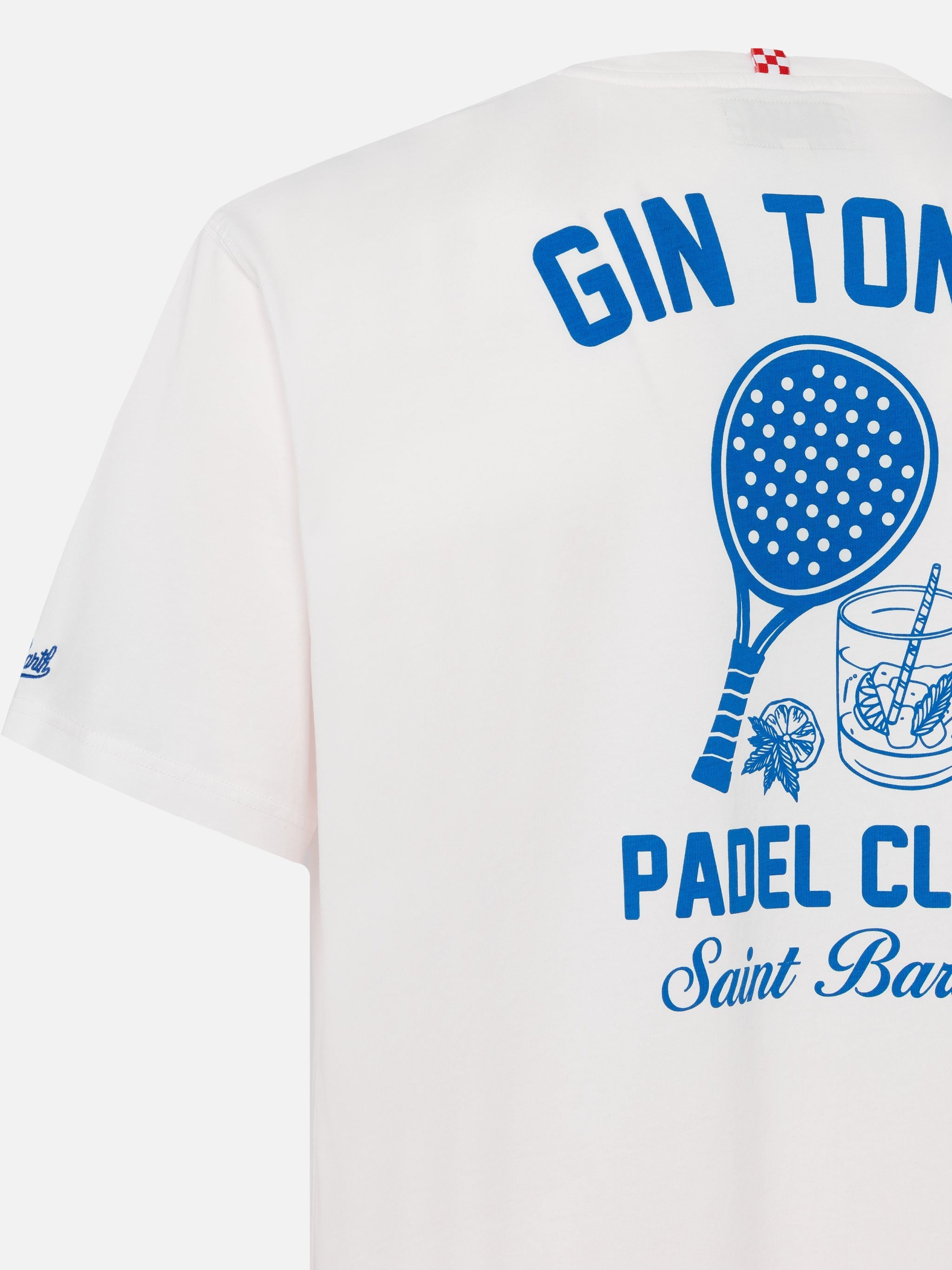 Cotton T-Shirt With Gin Tonic Cocktail Padel Club Print White